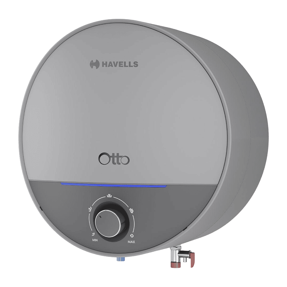 HAVELLS Otto 10 Litre 5 Star Vertical Storage Geyser with Whirl Flow Technology (Silver Grey)_5