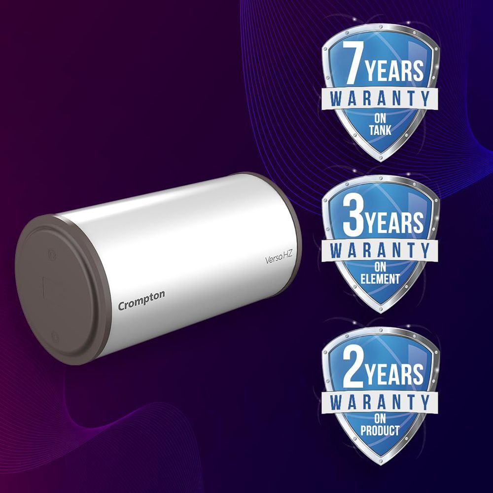 Crompton Versa Hz RHS 10 Litre 3 Star Horizontal Storage Geyser with Powerful Heating Element (Ivory)_7