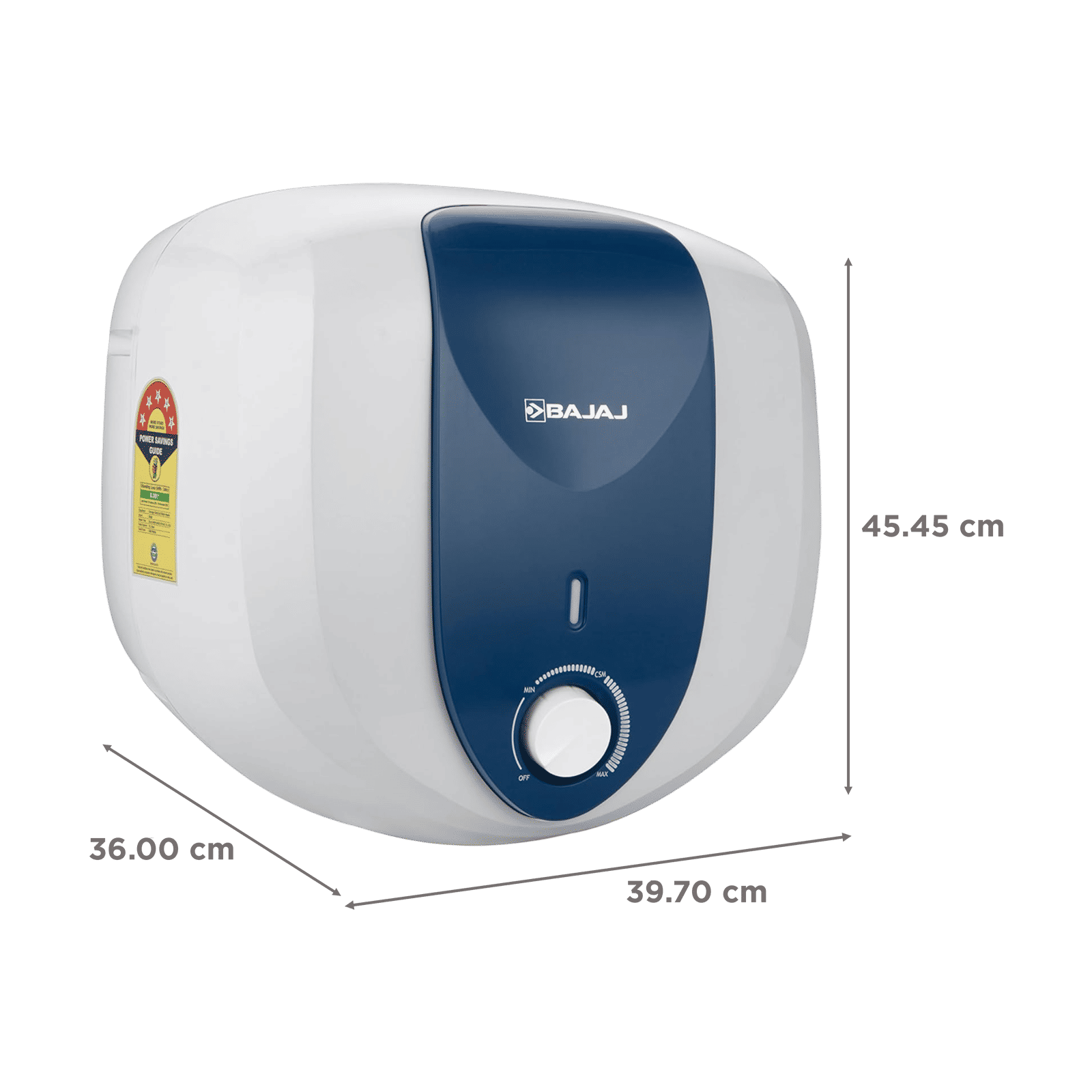 BAJAJ Armor Series Pentacle 15 Litre 5 Star Vertical Storage Geyser with Swirl Flow Technology (White and Blue) BAJAJ Armor Series Pentacle 15 Litre 5 Star Vertical Storage Geyser with Swirl Flow Technology (White and Blue)_2