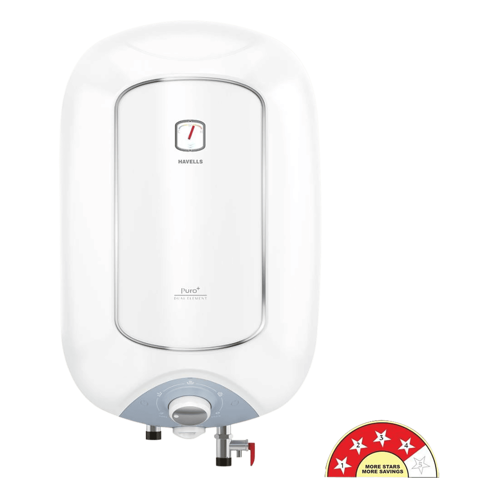 HAVELLS Puro Plus 25 Litre 4 Star Vertical Storage Geyser with High Density PUF Insulation (White)_8