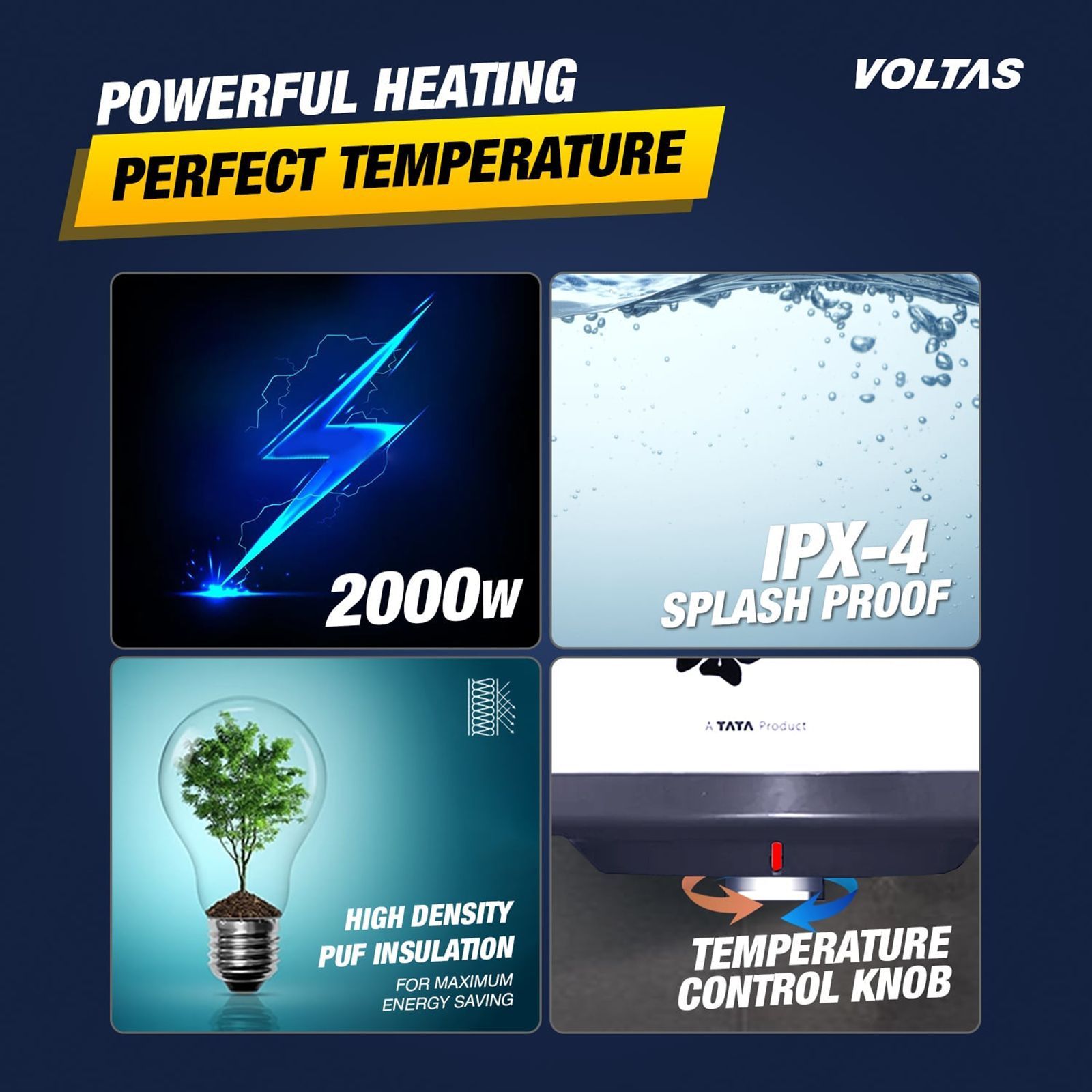 VOLTAS Aqua Pro 15 Litre 5 Star Vertical Storage Geyser with 6 Level Safety Feature (Grey) VOLTAS Aqua Pro 15 Litre 5 Star Vertical Storage Geyser with 6 Level Safety Feature (Grey)_7