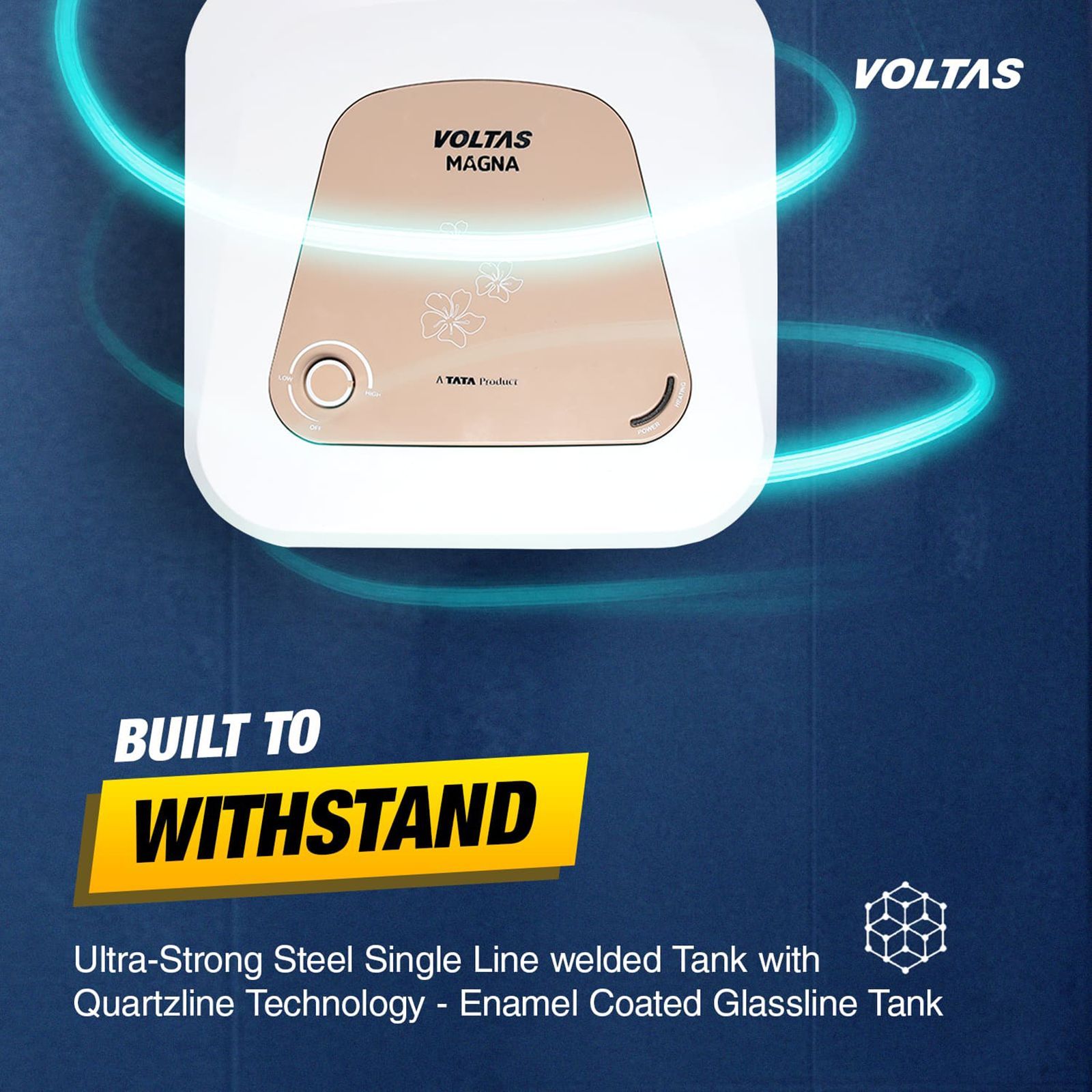 VOLTAS Magna 25 Litre 5 Star Vertical Storage Geyser with Quartzline Coating (White)_11