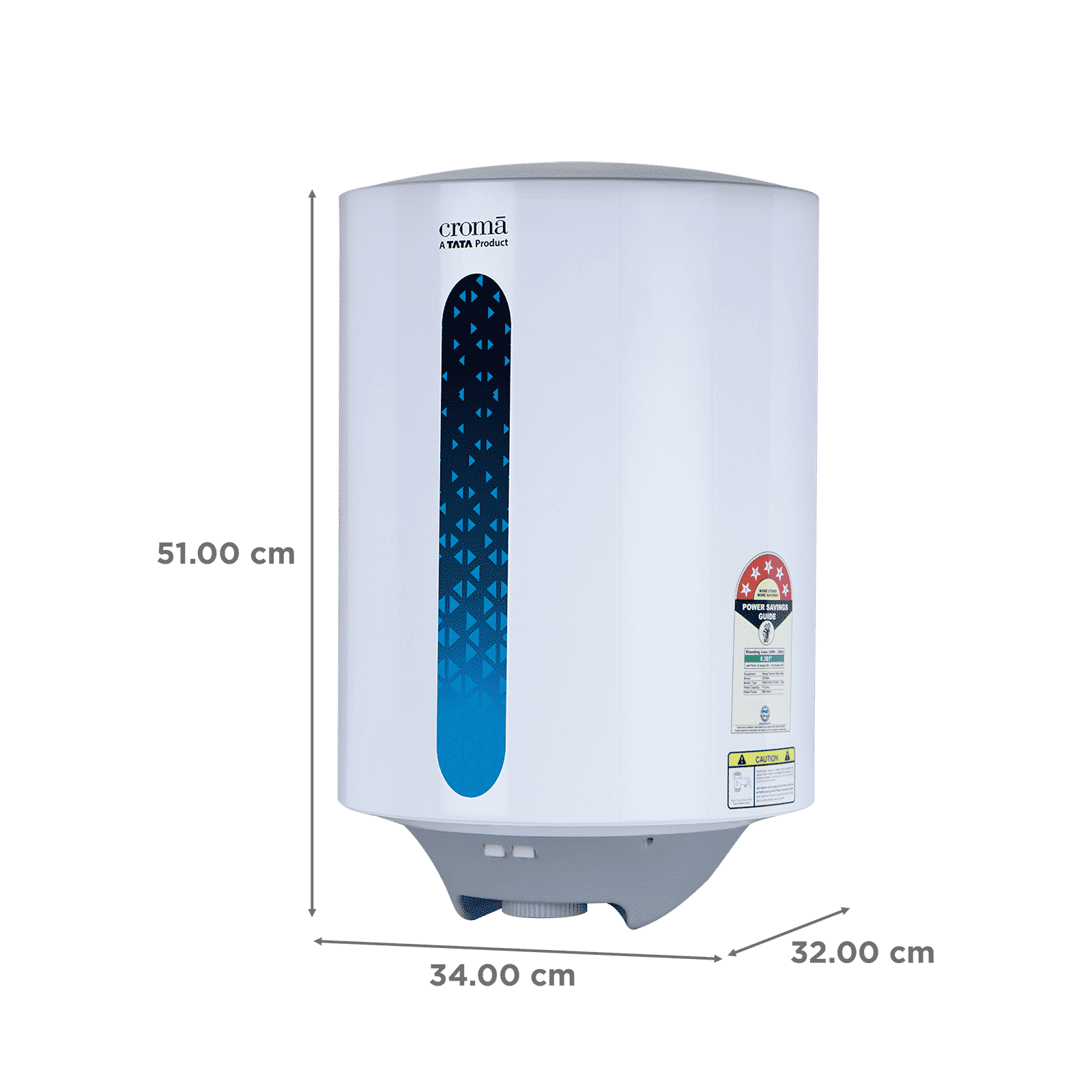 Croma AV5111 15 Litres 5 Star Vertical Storage Geyser with Temperature Control Knob (White)_2