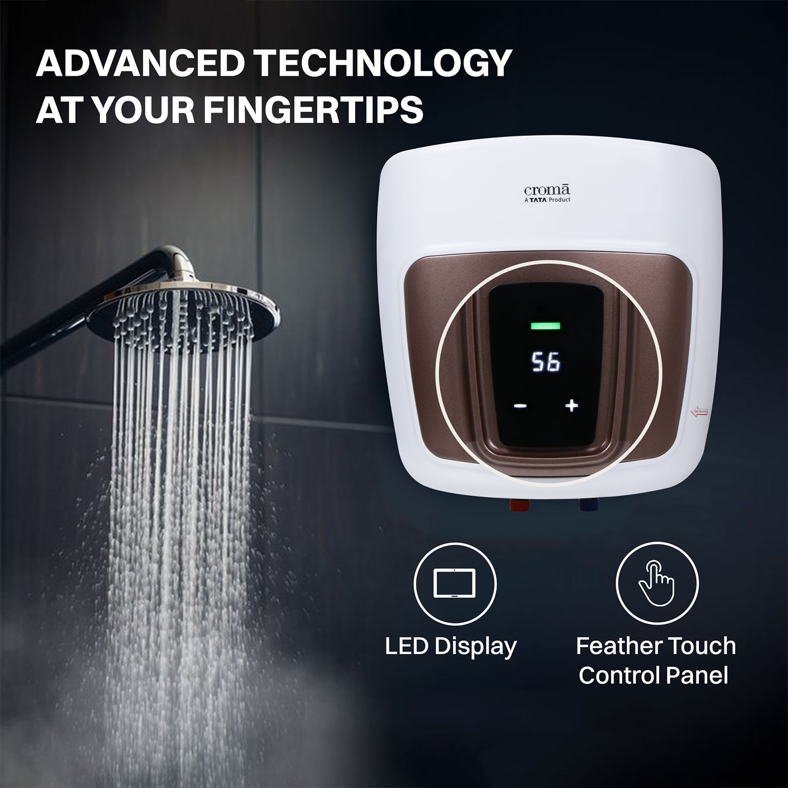 Croma AV5114 25 Litres 5 Star Vertical Storage Geyser with LED Display (White)_11