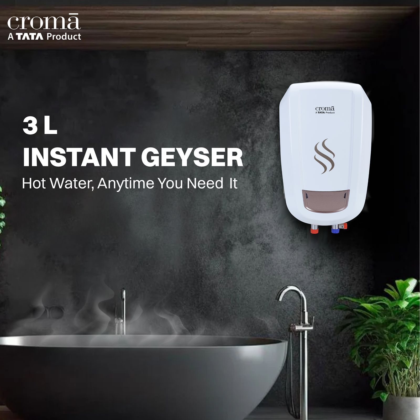 Croma AV4315 3 Litres Instant Geyser with Rustproof Design (White)_9