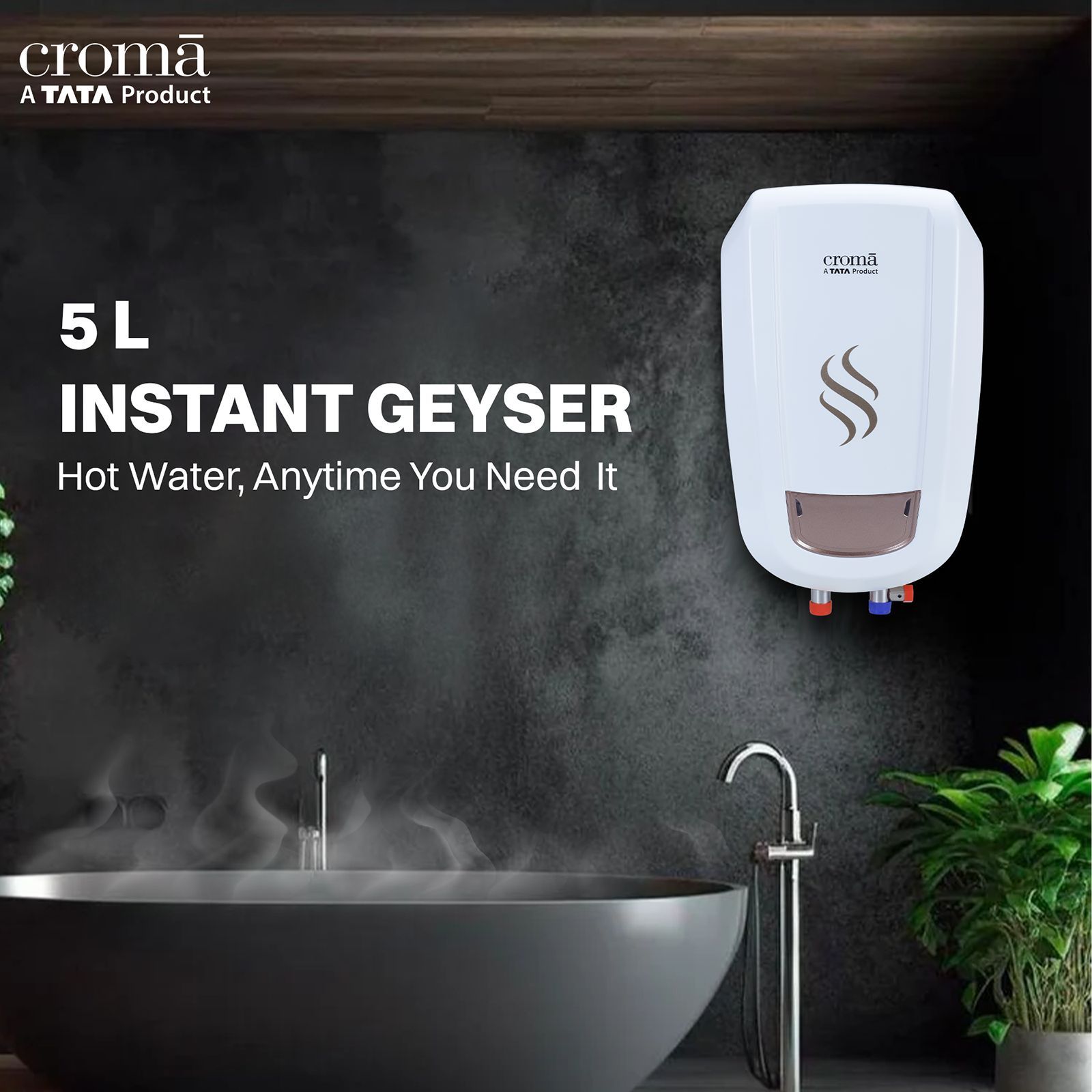 Croma 5 Litre Instant Geyser with Efficient Thermostat (2025 Model, White)_9