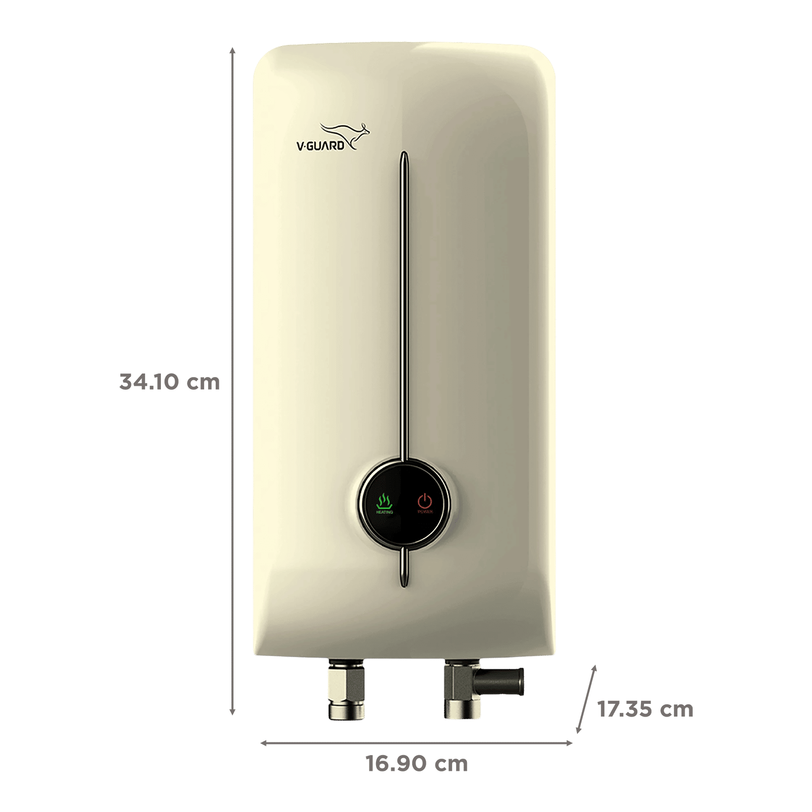 V-GUARD Victo 3 Litre Vertical Instant Geyser with Four Layered Safety Mechanism (Ivory)_2