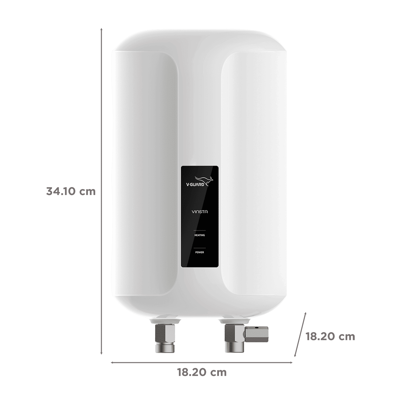 V-GUARD Vinsta 3 Litre Vertical Instant Geyser with Stainless Steel Tank (White)_2