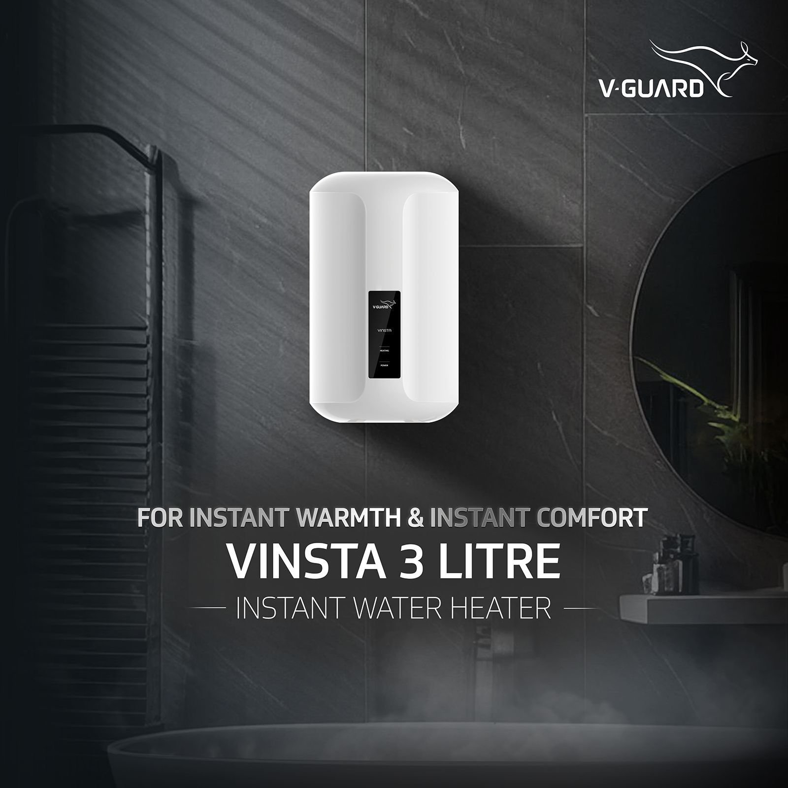 V-GUARD Vinsta 3 Litre Vertical Instant Geyser with Stainless Steel Tank (White) V-GUARD Vinsta 3 Litre Vertical Instant Geyser with Stainless Steel Tank (White)_2