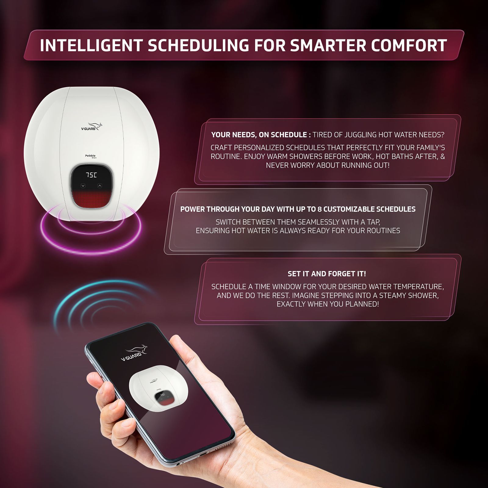 V-Guard Pebble Smart 15 Litre 5 Star Vertical Smart Geyser with Alexa & Google Assistant Compatibility (White)_7