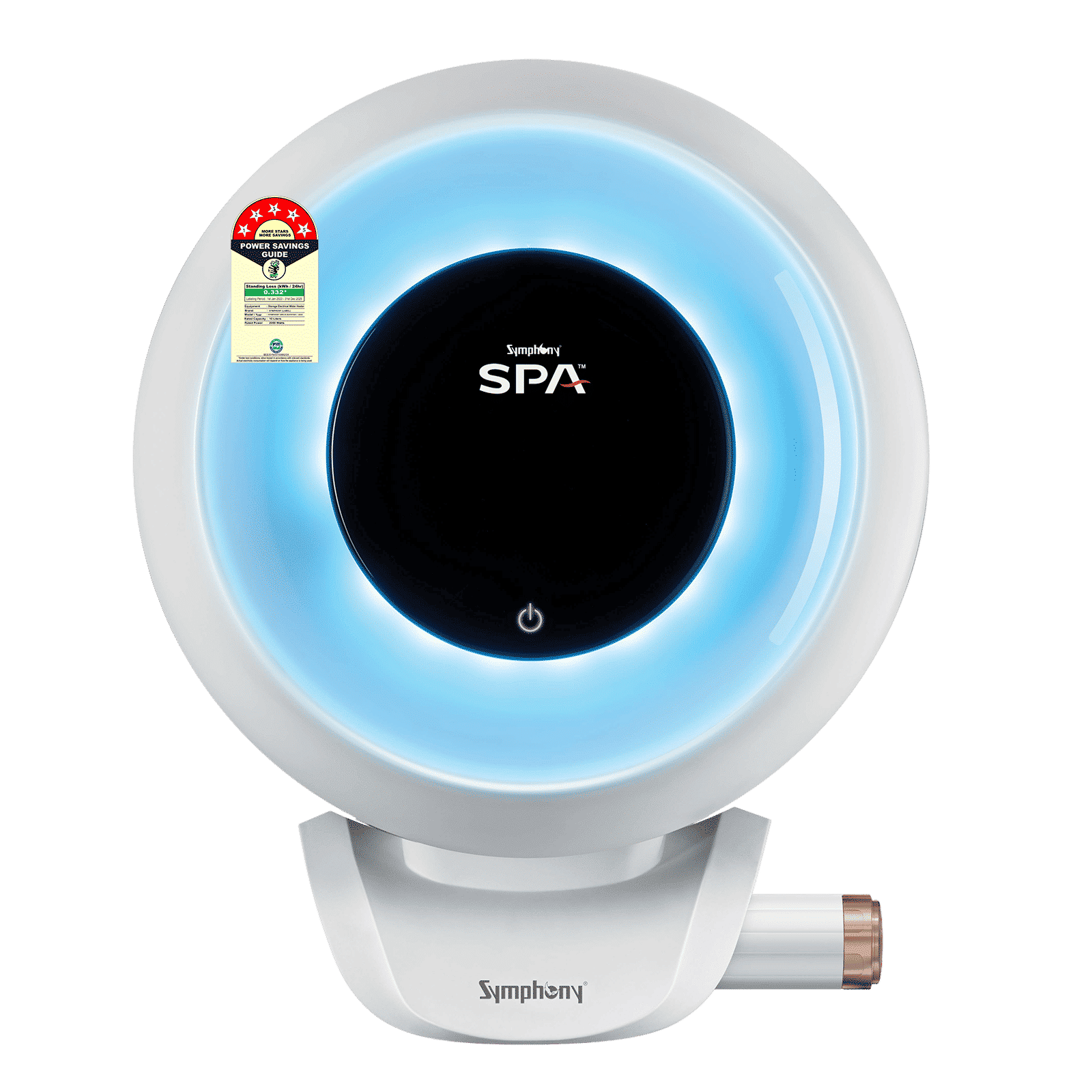 Symphony SPA 10 Litre 5 Star Vertical Storage Geyser with PUROPOD 9-Layer Advanced Water Filtration Technology (White & Grey)_1