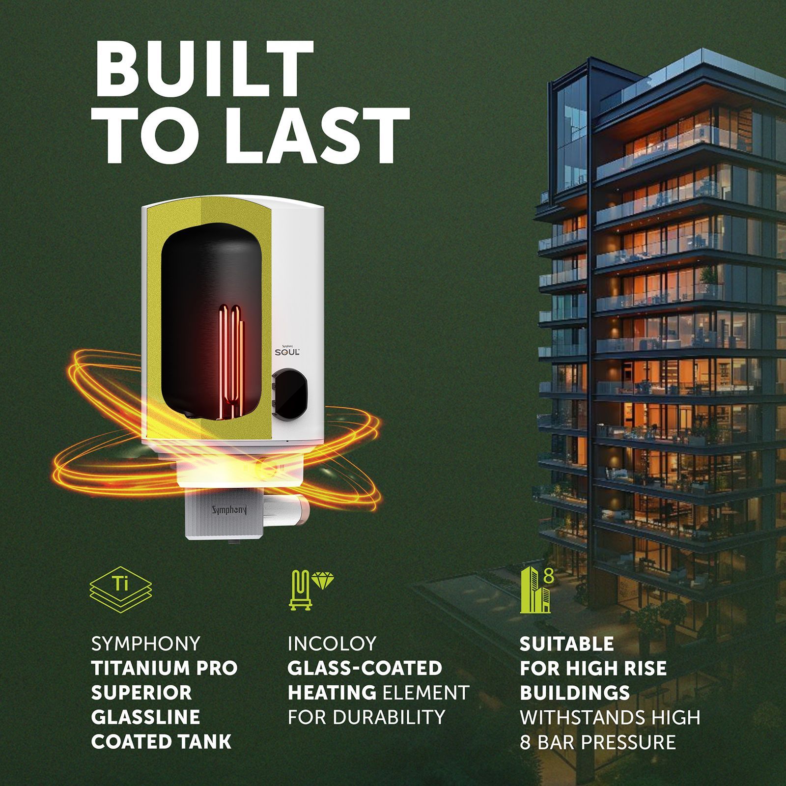 Symphony Soul 15 Litre 5 Star Vertical Storage Geyser with Hair Fall Control (White & Grey)_5