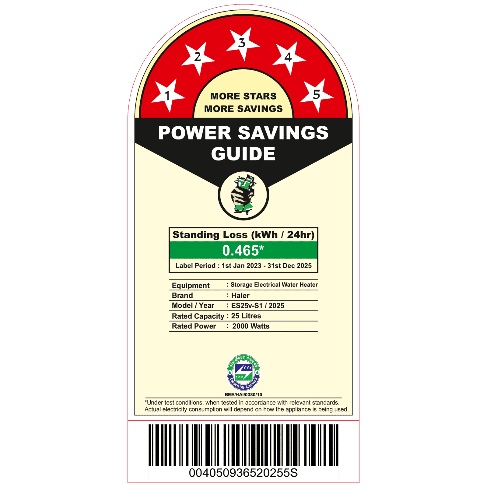 Haier SPA 25 Litre 5 Star Vertical Storage Geyser with RSC Technology (White)_4