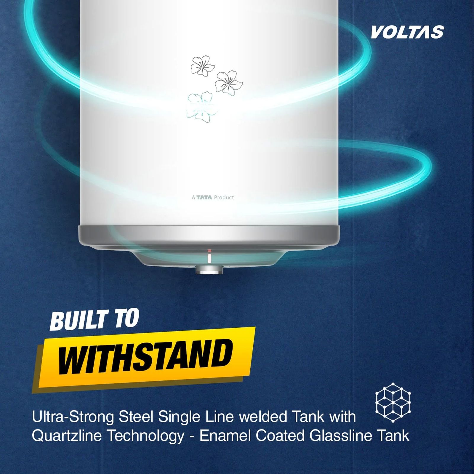 VOLTAS Aqua Prime 25 Litre 4 Star Vertical Storage Geyser with Quartzline Technology (White & Silver) VOLTAS Aqua Prime 25 Litre 4 Star Vertical Storage Geyser with Quartzline Technology (White & Silver)_7