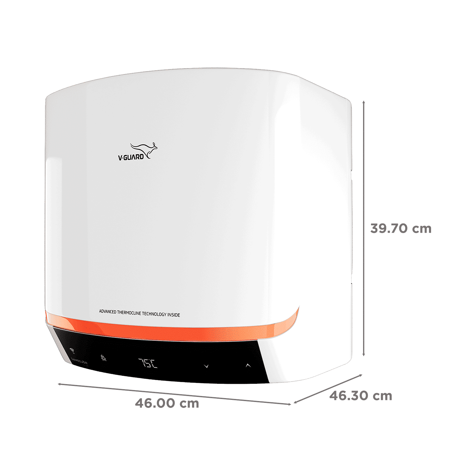 V-GUARD LUXECUBE SMART 25 Litre 5 Star Vertical Smart Geyser with Alexa & Google Assistant Compatibilty (White)_2