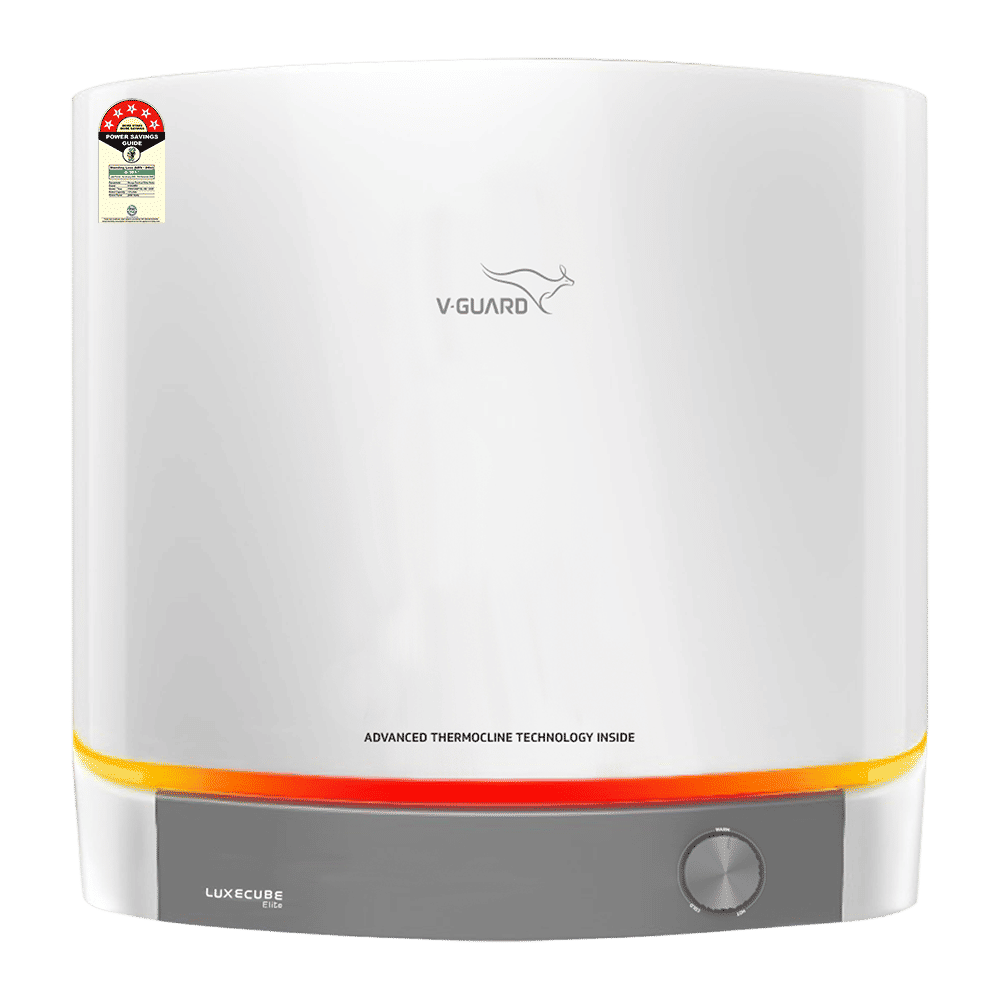 V-GUARD LUXECUBE ELITE 15 Litre 5 Star Vertical Storage Water Geyser with Advanced Thermocline Technology (White)_1