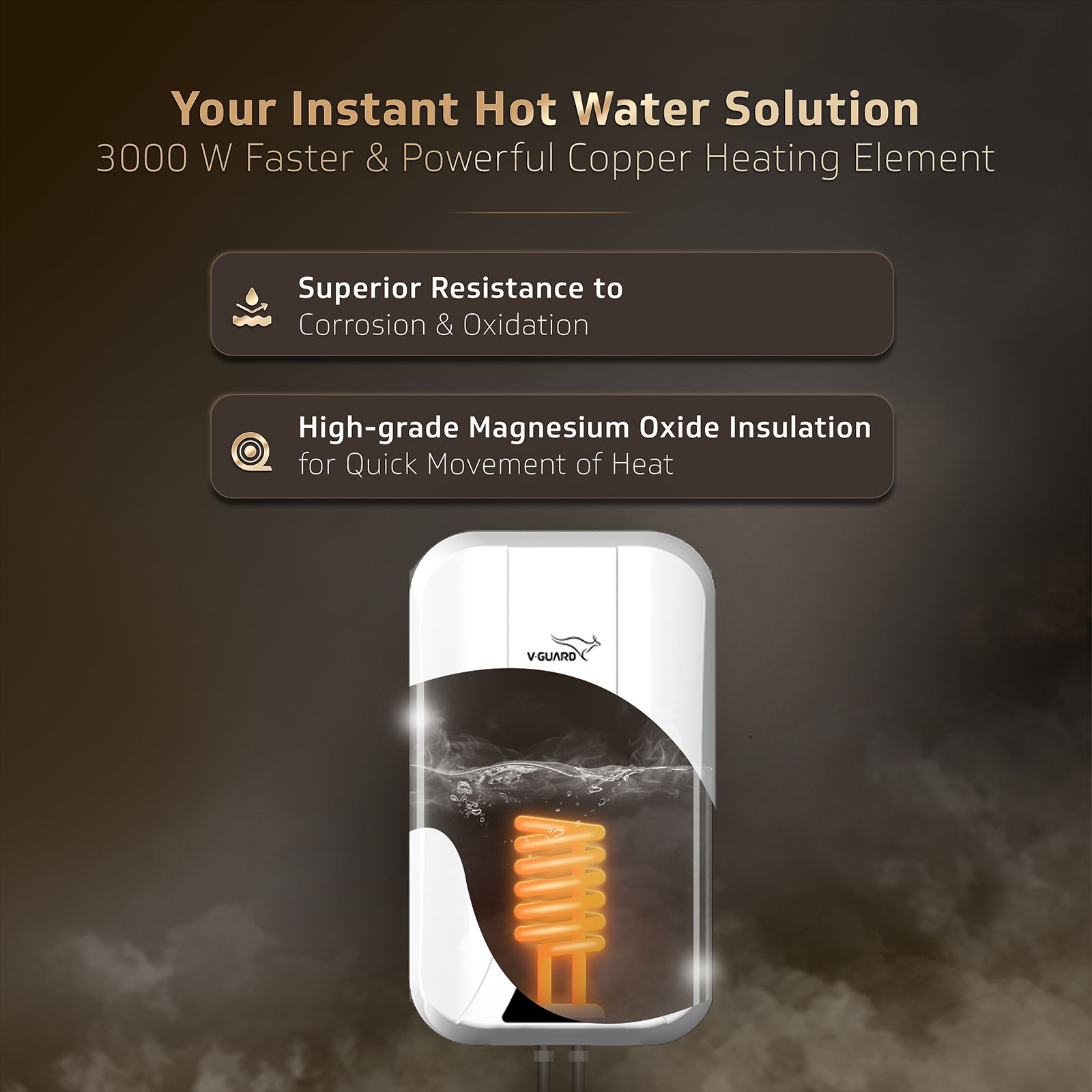 V-GUARD Maha 5 Litre Vertical Instant Geyser with Stainless Steel Tank (White)_5