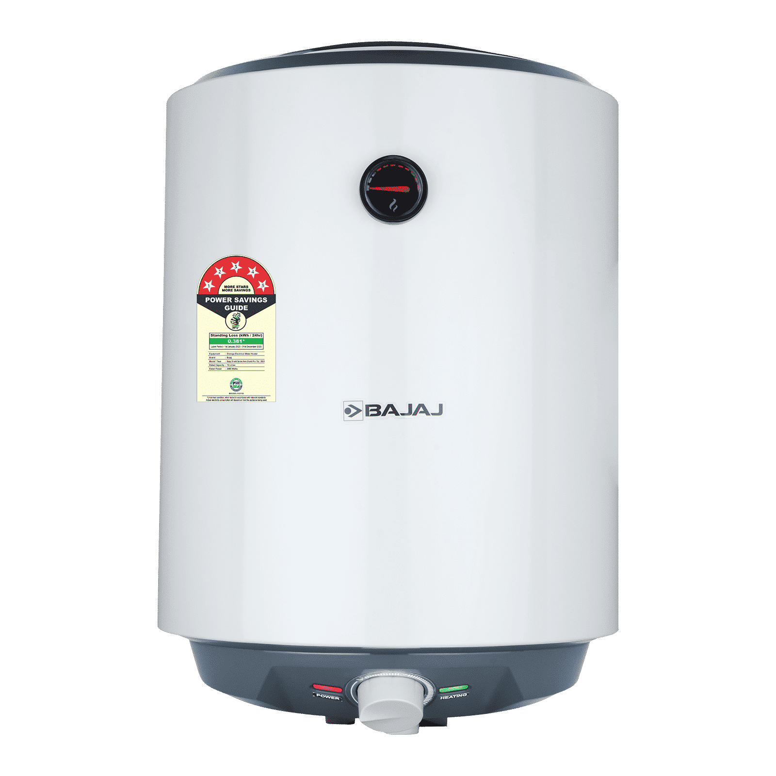 BAJAJ Shield New Shakti Pro 15 Litre Vertical Storage Geyser with Swirlflow Technology (White)_1