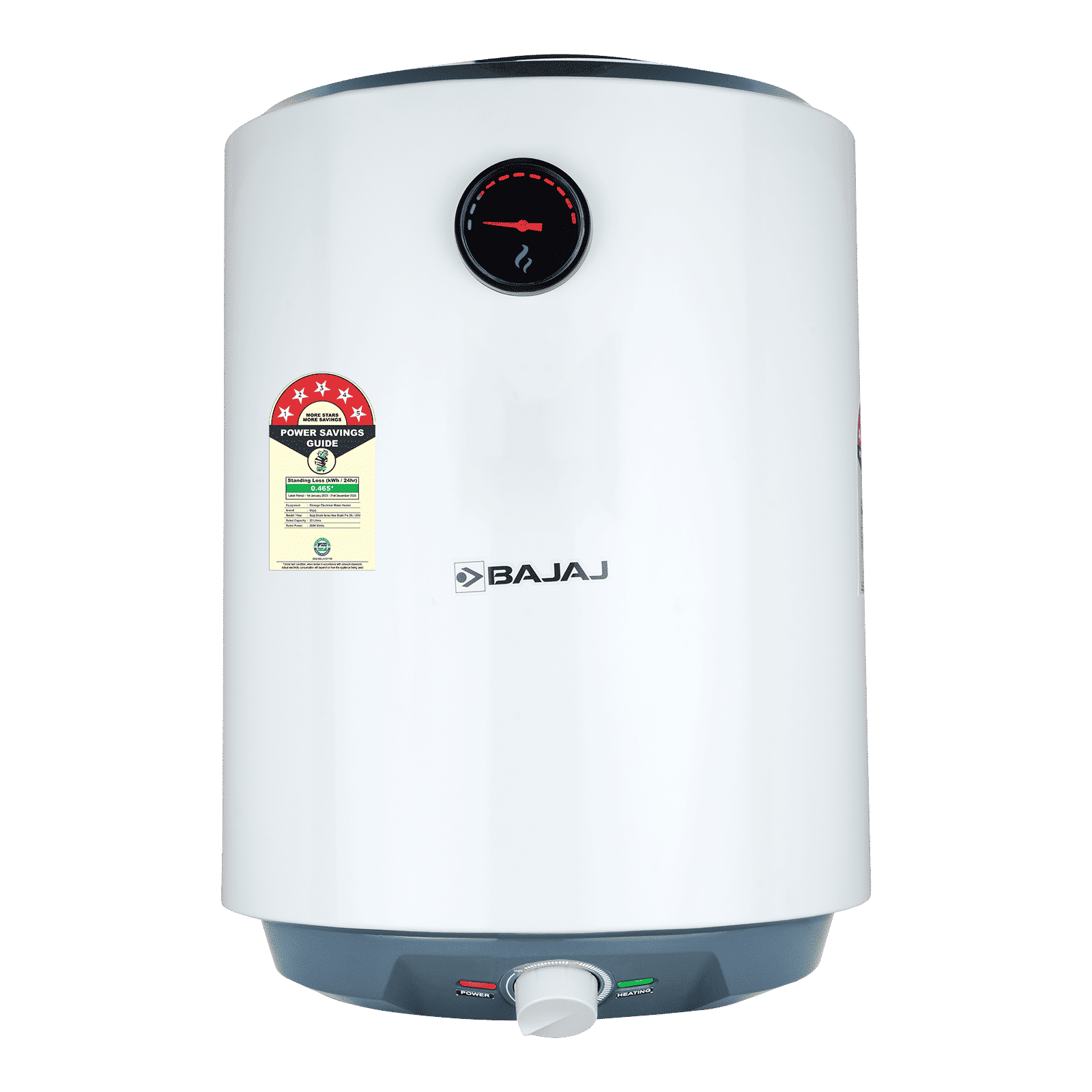 BAJAJ Shield New Shakti Pro 25 Litre Vertical Storage Geyser with Swirlflow Technology (White)_1