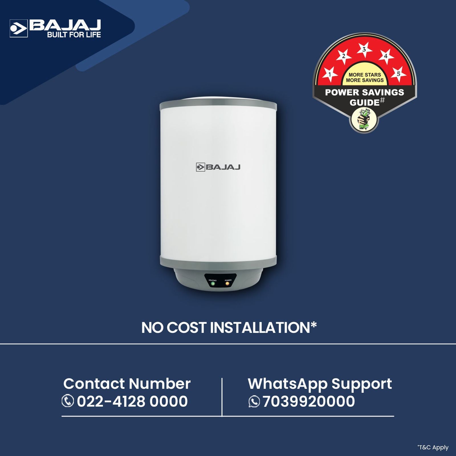 BAJAJ Shield Crest Plus 10 Litre 5 Star Vertical Storage Geyser with Swirlflow Technology (White & Grey)_10