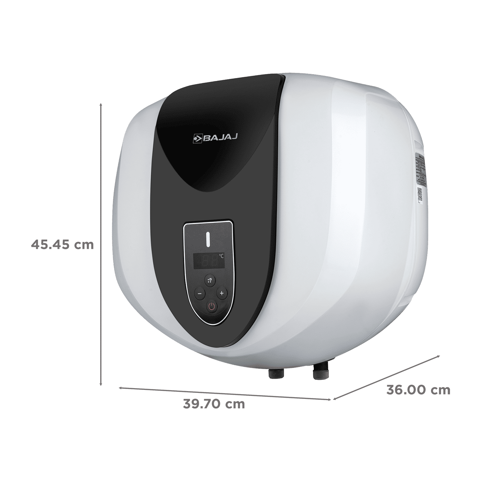 BAJAJ Eternal Pentacle Digi 15 Litre 5 Star Vertical Storage Geyser with Swirlflow Technology (White & Black)_2