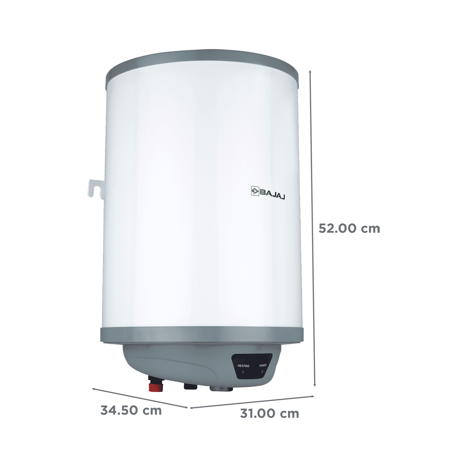 BAJAJ Shield Crest Plus 15 Litre 5 Star Vertical Storage Geyser with Swirlflow Technology (White & Grey)_2