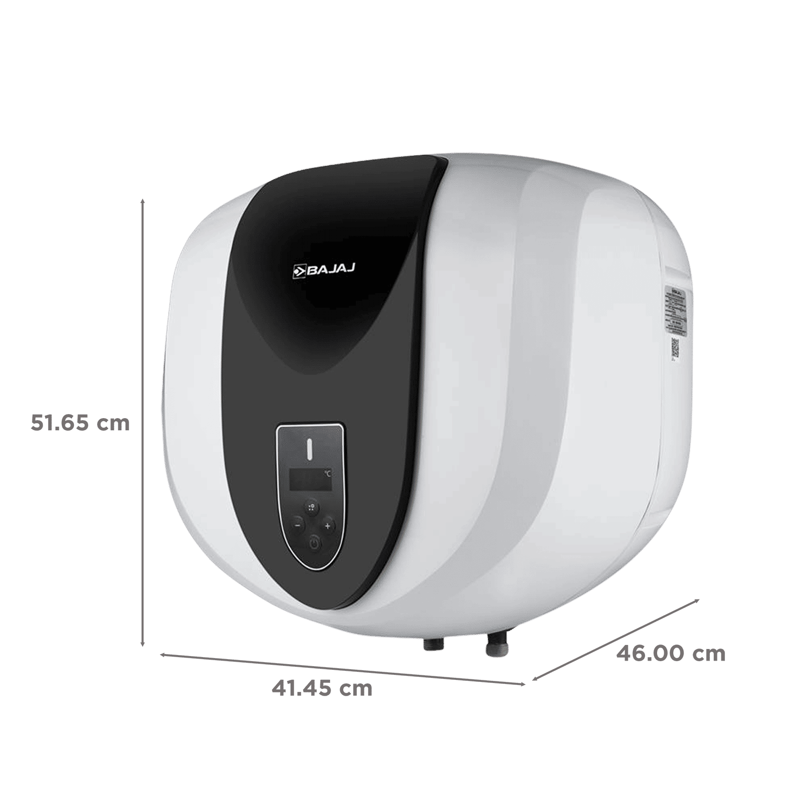 BAJAJ Eternal Pentacle Digi 25 Litre 5 Star Vertical Storage Geyser with Swirlflow Technology (White & Black)_2