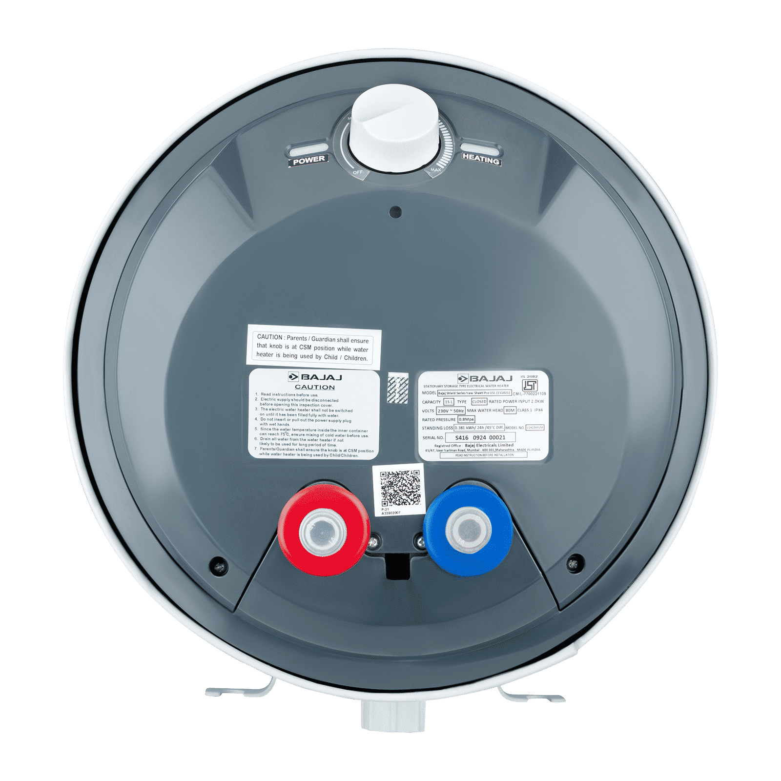 BAJAJ Shield New Shakti Pro 10 Litre Vertical Storage Geyser with Swirlflow Technology (White)_5