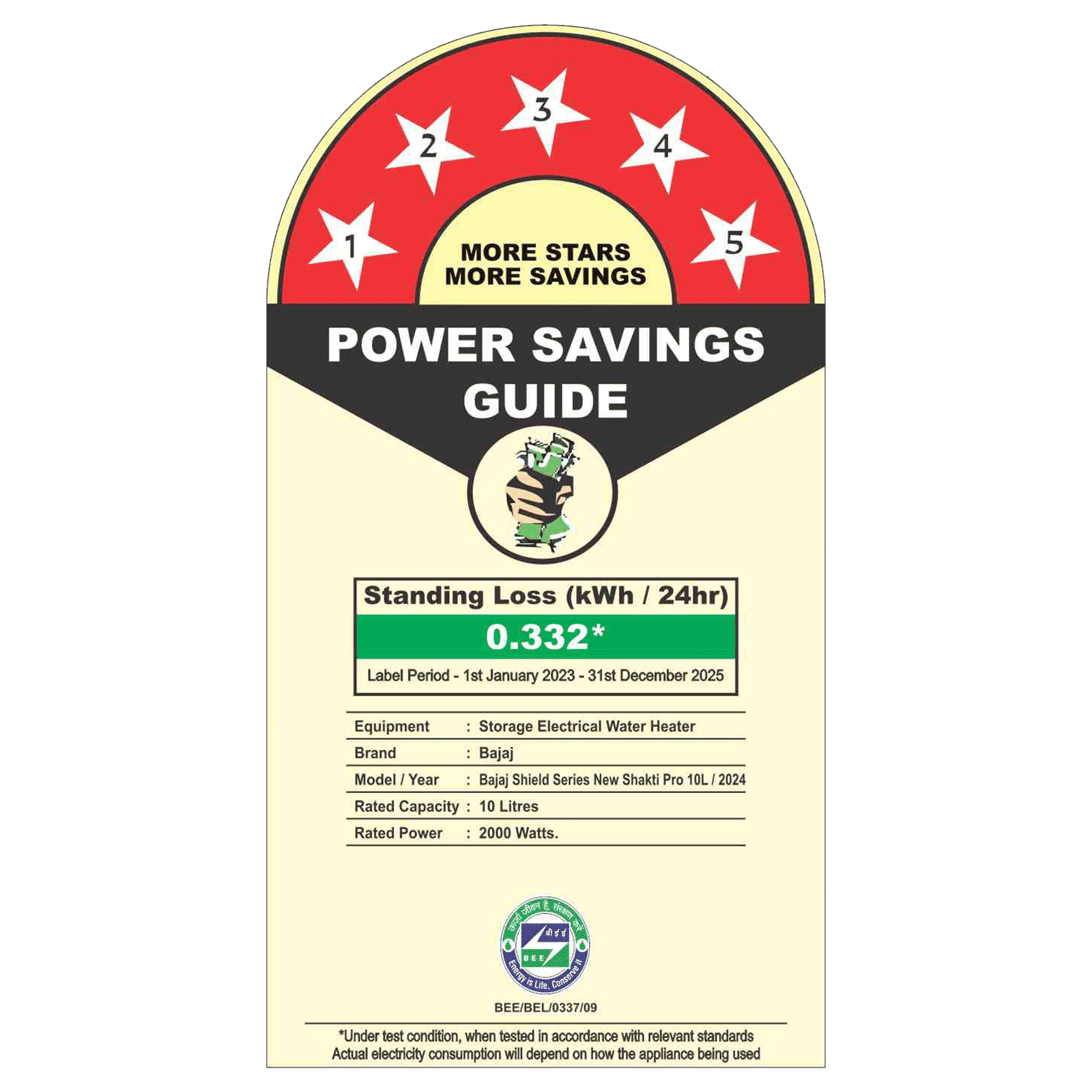 BAJAJ Shield New Shakti Pro 10 Litre Vertical Storage Geyser with Swirlflow Technology (White)_8