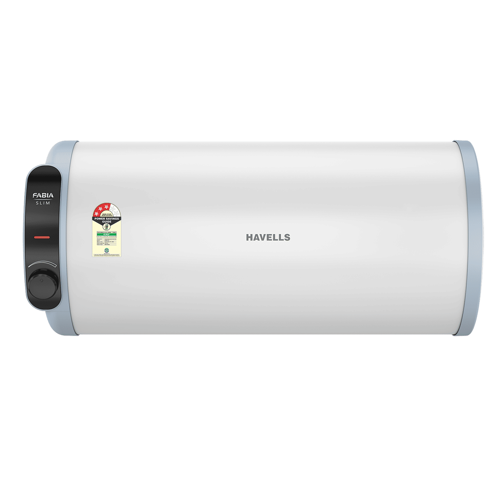 HAVELLS Fabia Slim LH 25 Litre 3 Star Horizontal Storage Geyser with Whirlflow Technology (White & Blue)_1