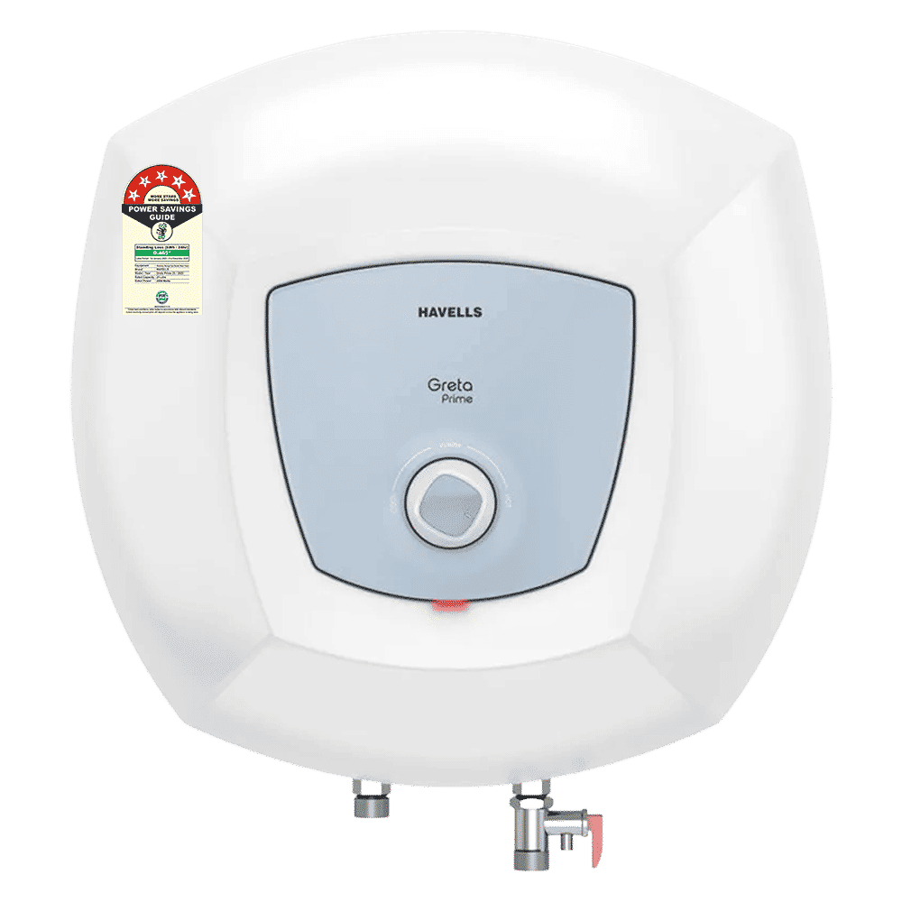 HAVELLS Greta Prime 25 Litres 5 Star Vertical Storage Geyser with Whirlflow Technology (White & Blue)_1
