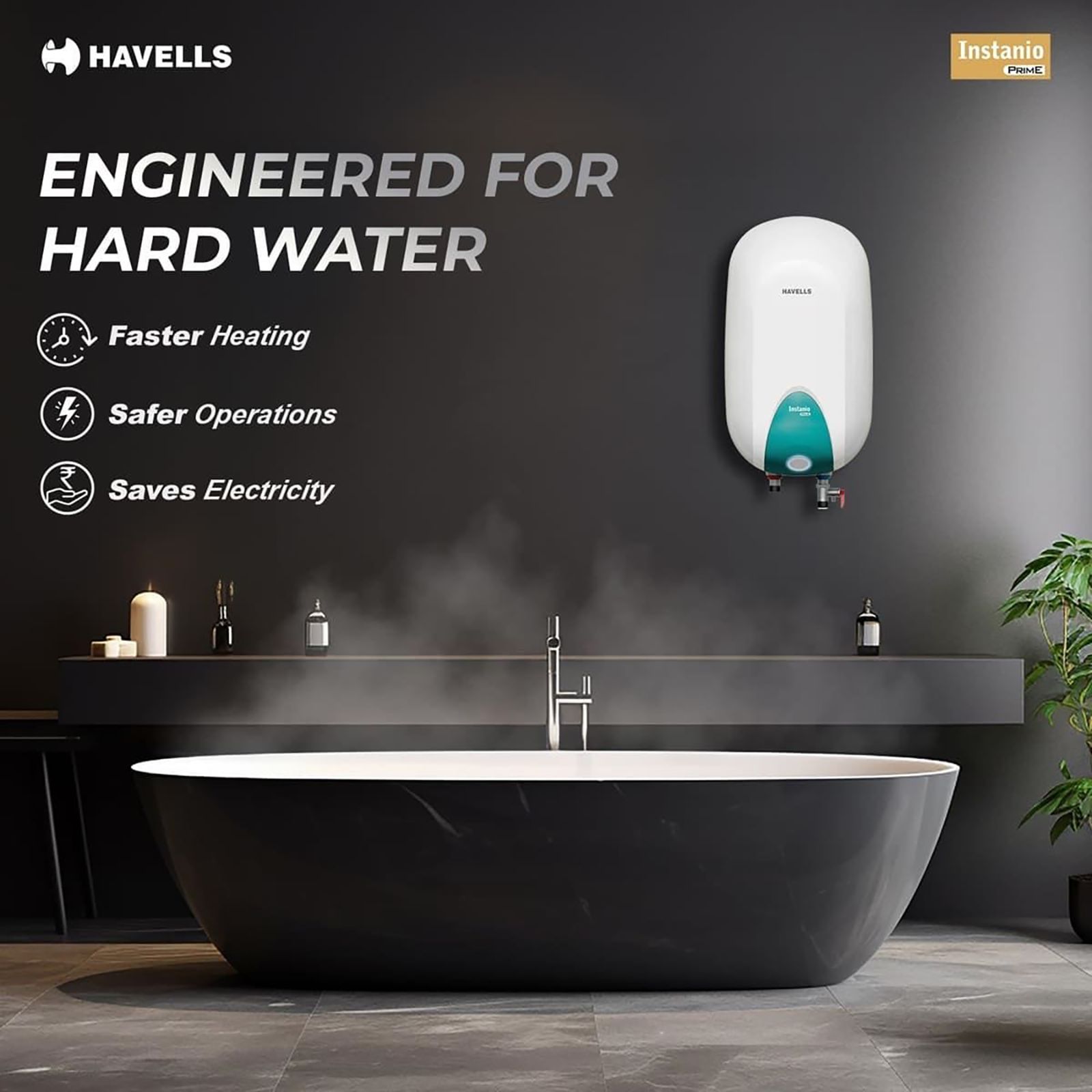 HAVELLS Instanio Prime 3 Litre Vertical Instant Geyser with Feroglas Technology (White & Blue)_12