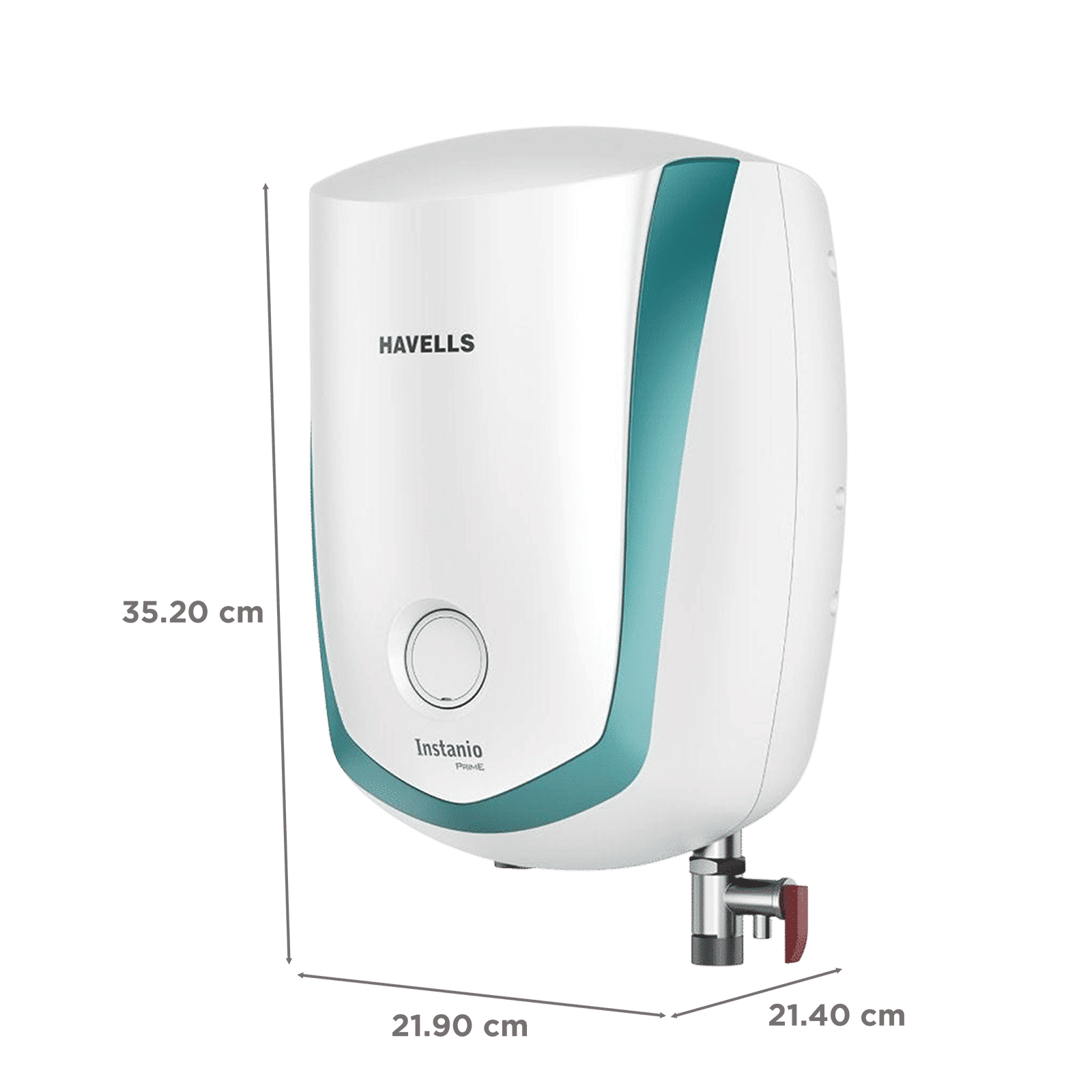 HAVELLS Instanio Prime 3 Litre Vertical Instant Geyser with Feroglas Technology (White & Blue)_2