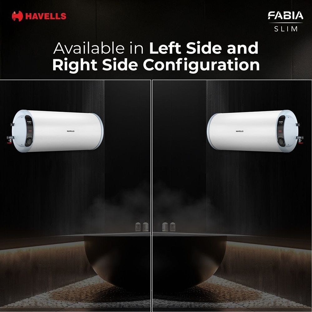 HAVELLS Fabia Slim 10 Litre 4 Star Horizontal Storage Geyser with Whirlflow Technology (White & Blue)_7