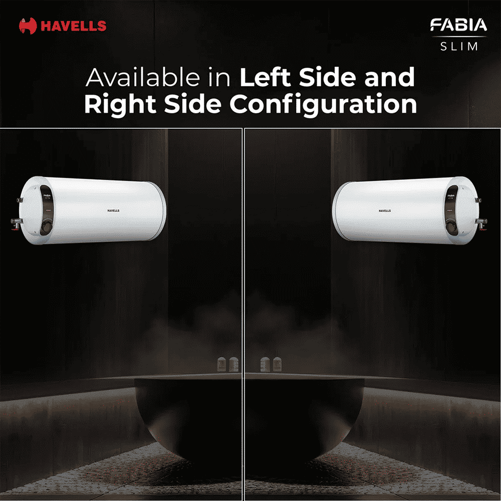 HAVELLS Fabia Slim 15 Litre 4 Star Horizontal Storage Geyser with Whirlflow Technology (White & Blue)_7