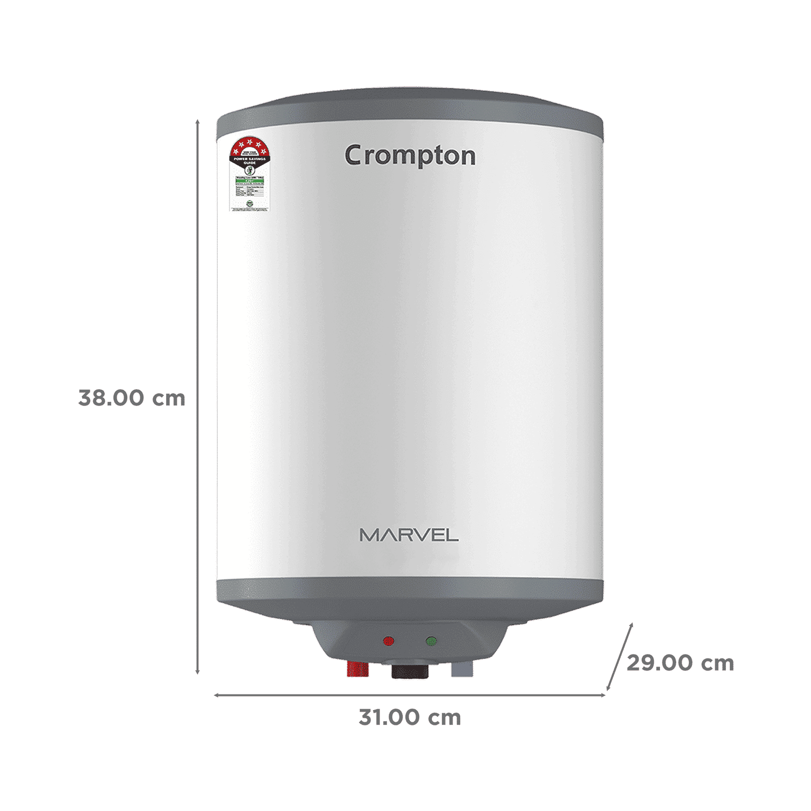 Crompton Marvel 6 Litre Vertical Storage Geyser with Anti-Scale Technology (White)_2