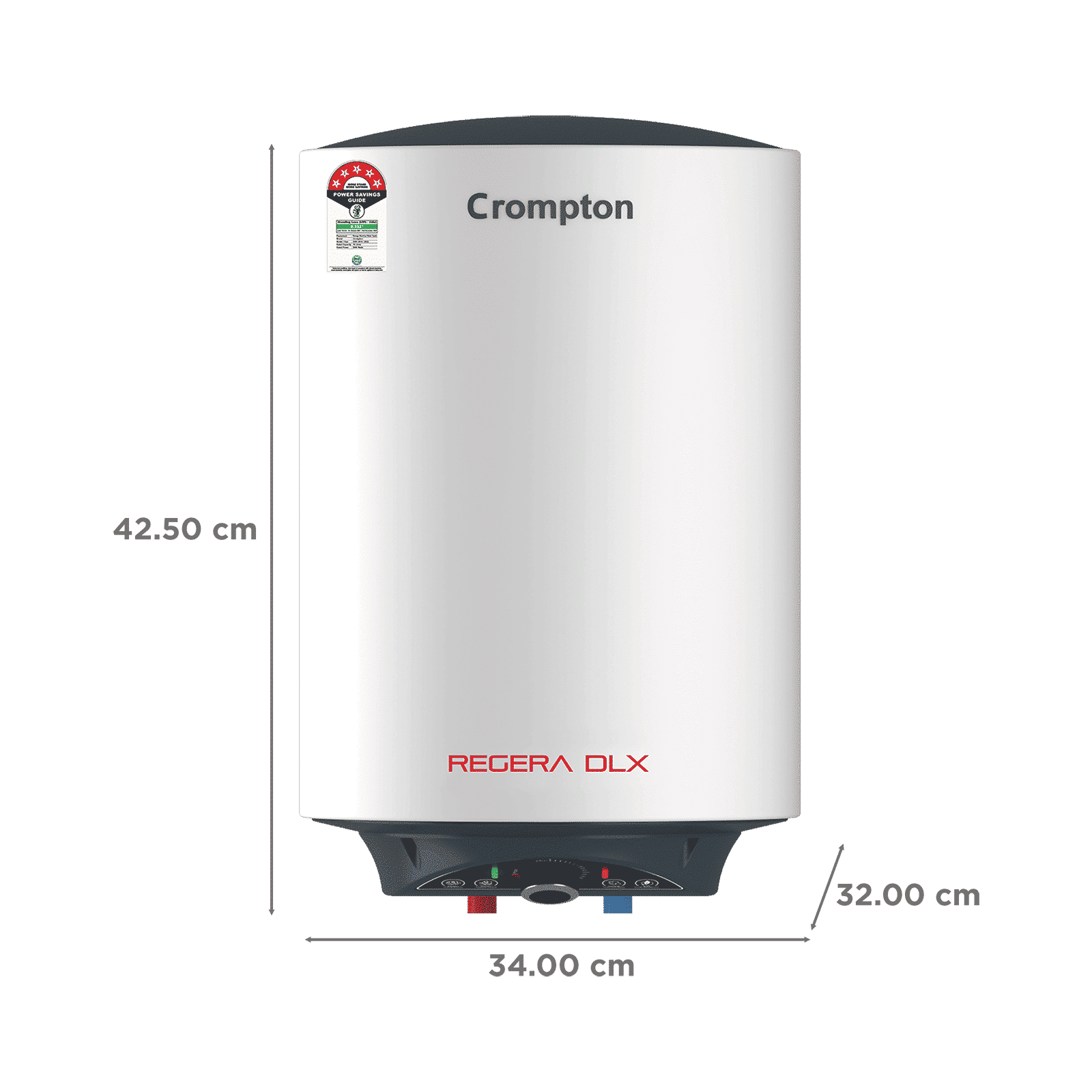 Crompton Regera DLX 10 Litre 5 Star Vertical Storage Geyser with Anti Scale Technology (Blue & White)_2