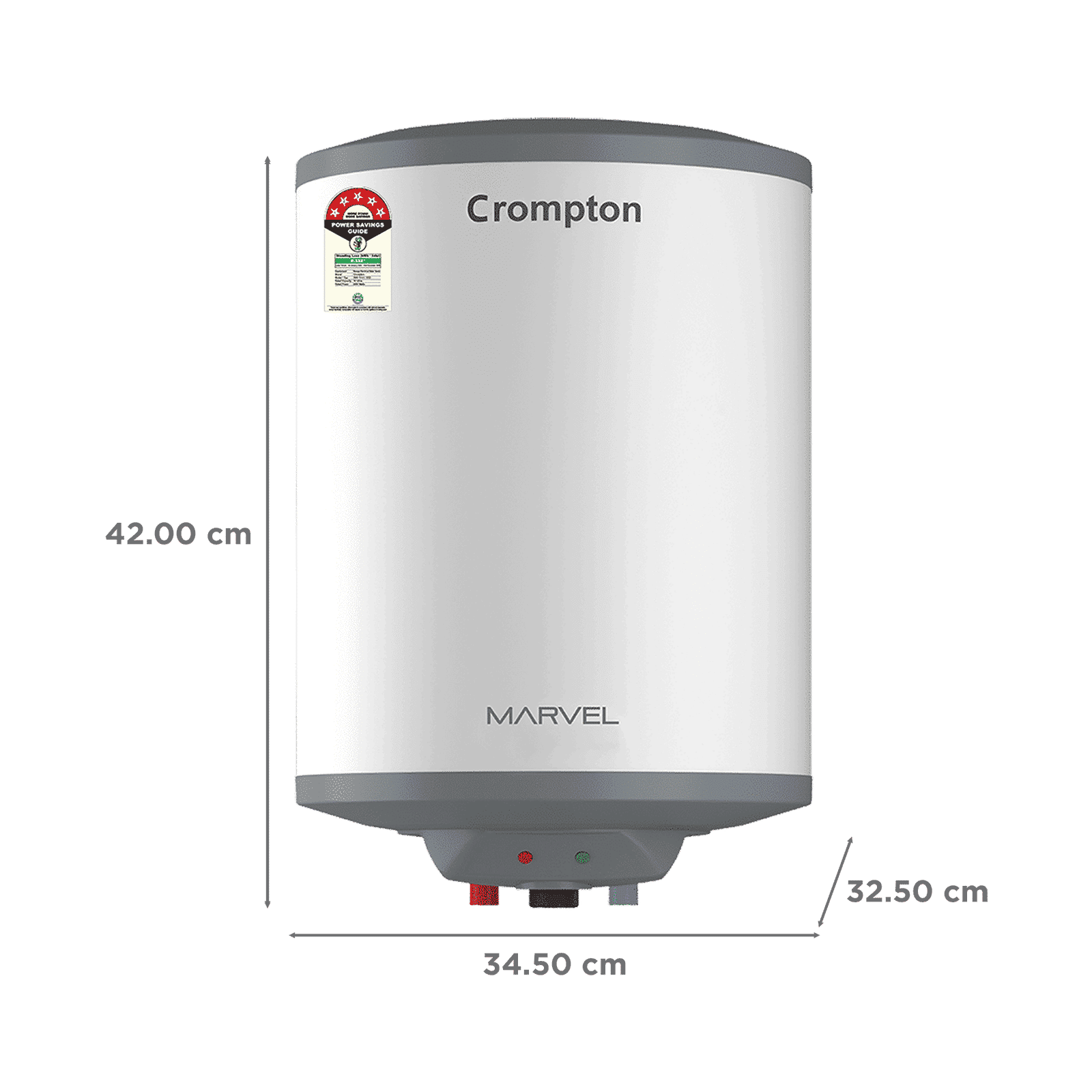 Crompton Marvel 10 Litre Vertical Storage Geyser with Anti-Scale Technology (White)_2