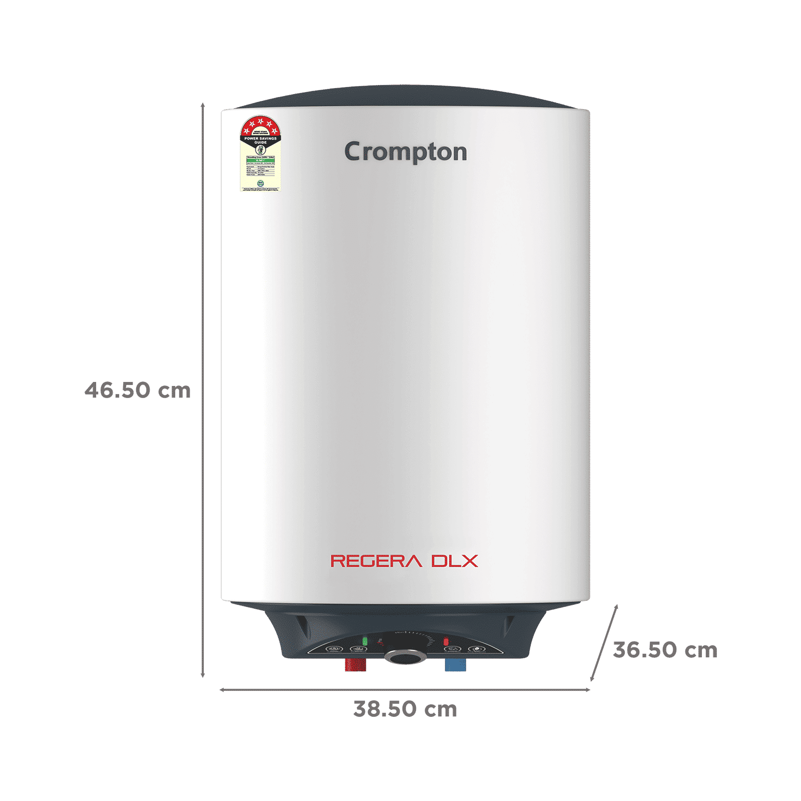 Crompton Regera DLX 15 Litre 5 Star Vertical Storage Geyser with Anti Scale Technology (Blue & White)_2