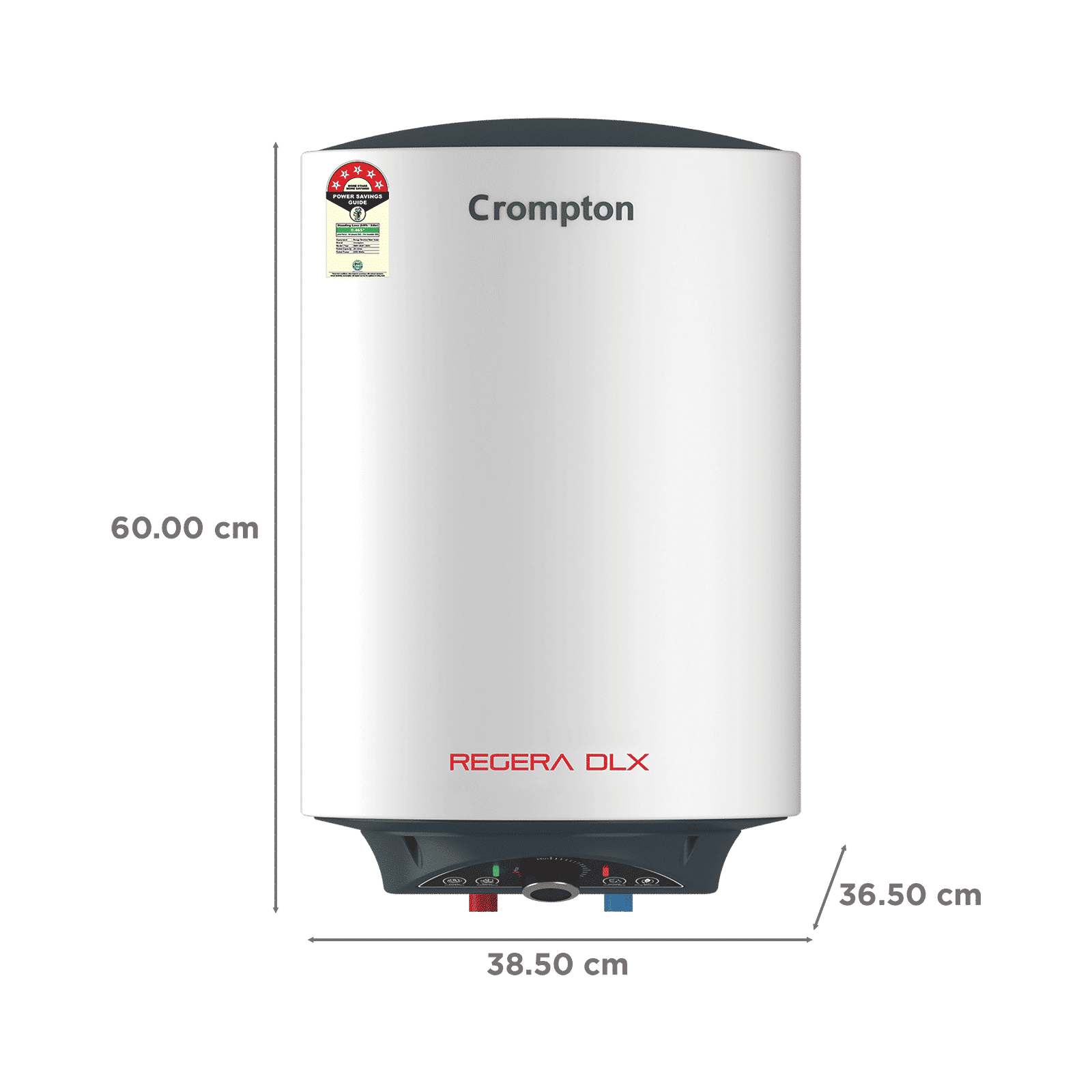 Crompton Regera DLX 25 Litre 5 Star Vertical Storage Geyser with Anti Scale Technology (Blue & White)_2