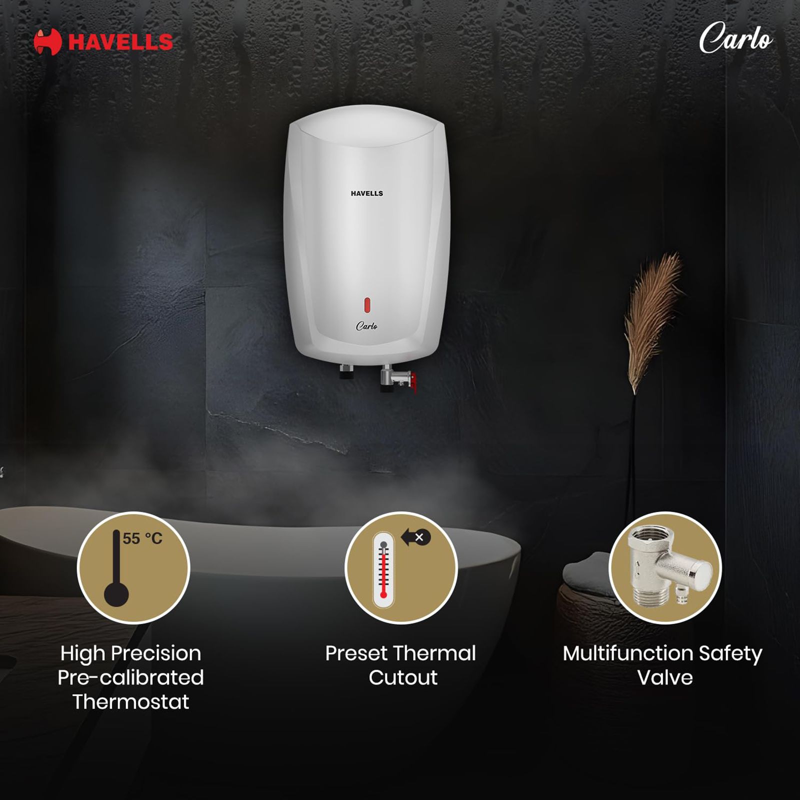 HAVELLS Carlo 5 Litre Vertical Instant Geyser with Heavy Duty Heating Element (White)_7