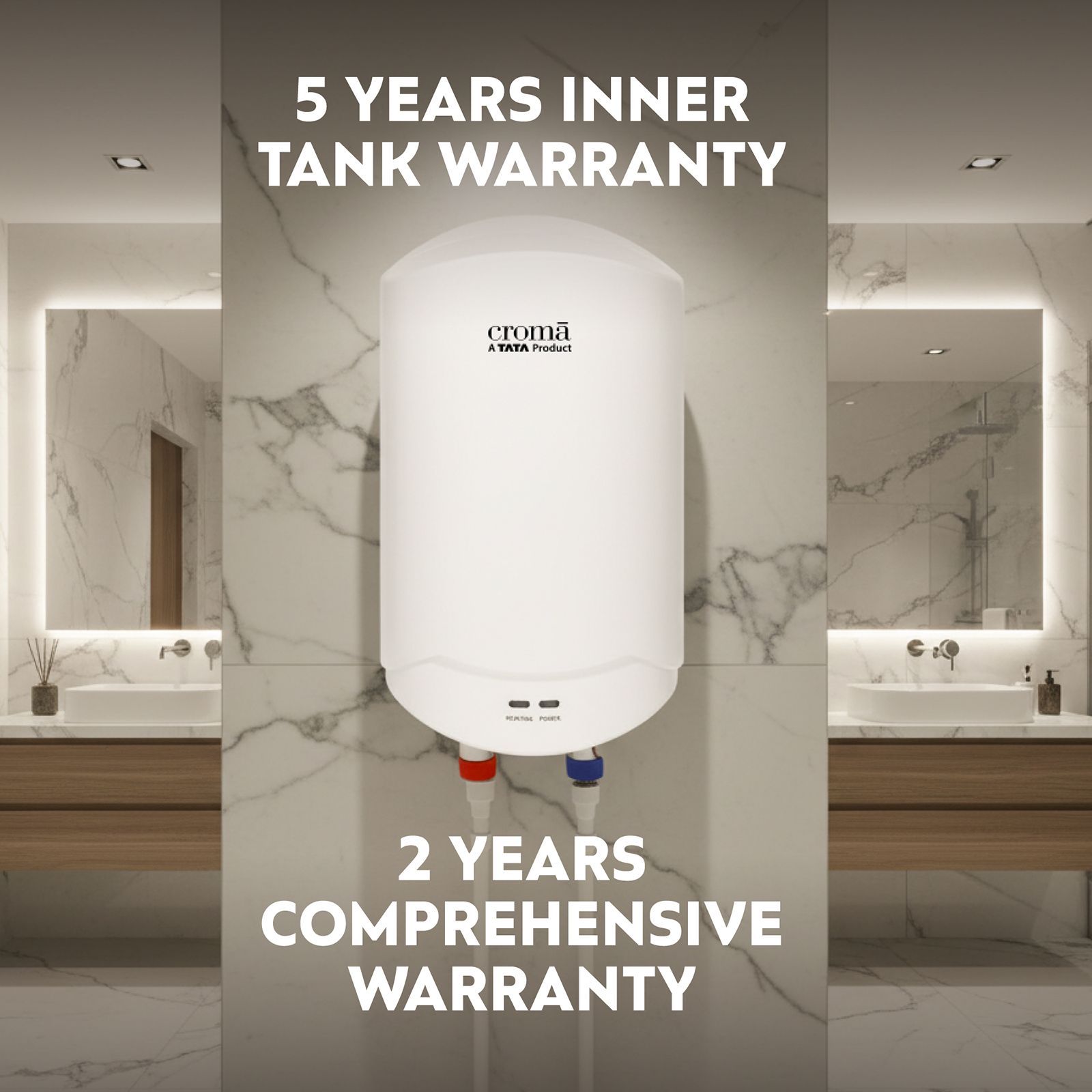 Croma 3 Litre Vertical Instant Geyser with Built-in Thermostat (2025 Model, White) Croma 3 Litre Vertical Instant Geyser with Built-in Thermostat (2025 Model, White)_8