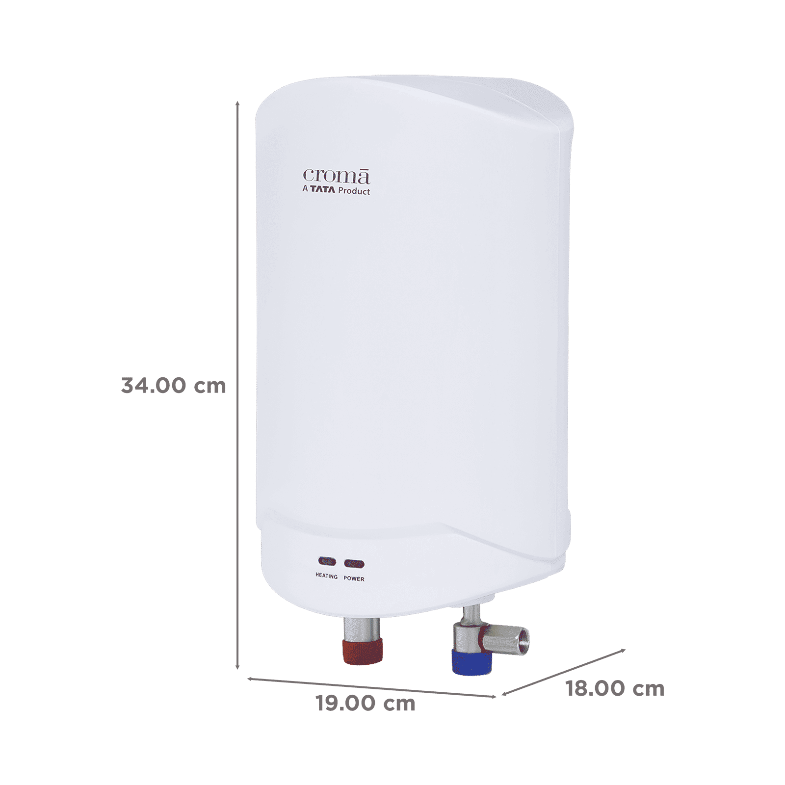Croma 3 Litre Vertical Instant Geyser with Built-in Thermostat (2025 Model, White)_2