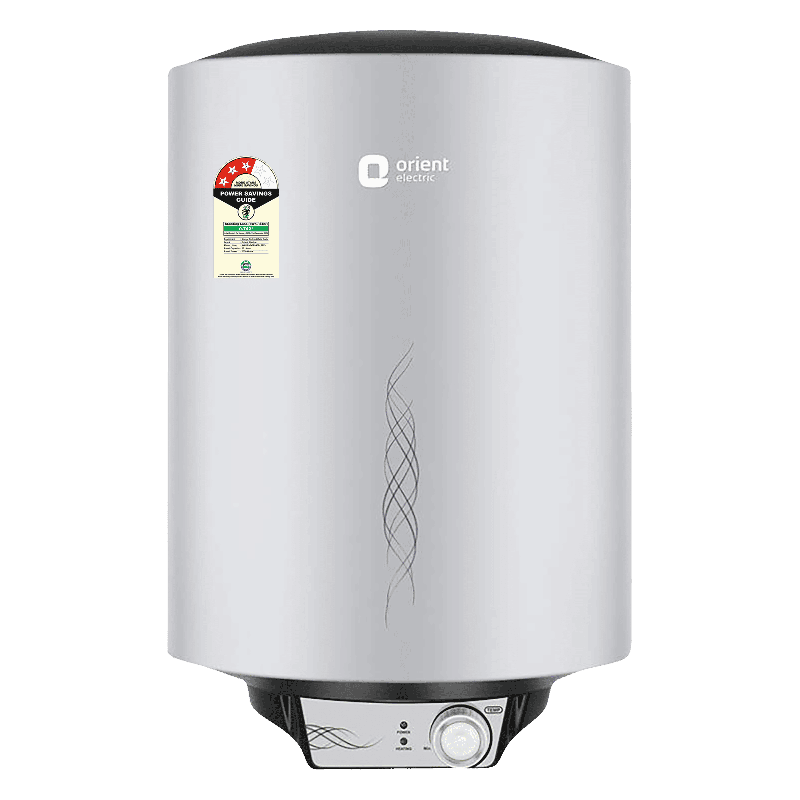 Orient Maverick 50 Litres 3 Star Vertical Storage Geyser with Longer Heat Retention (Grey)_1