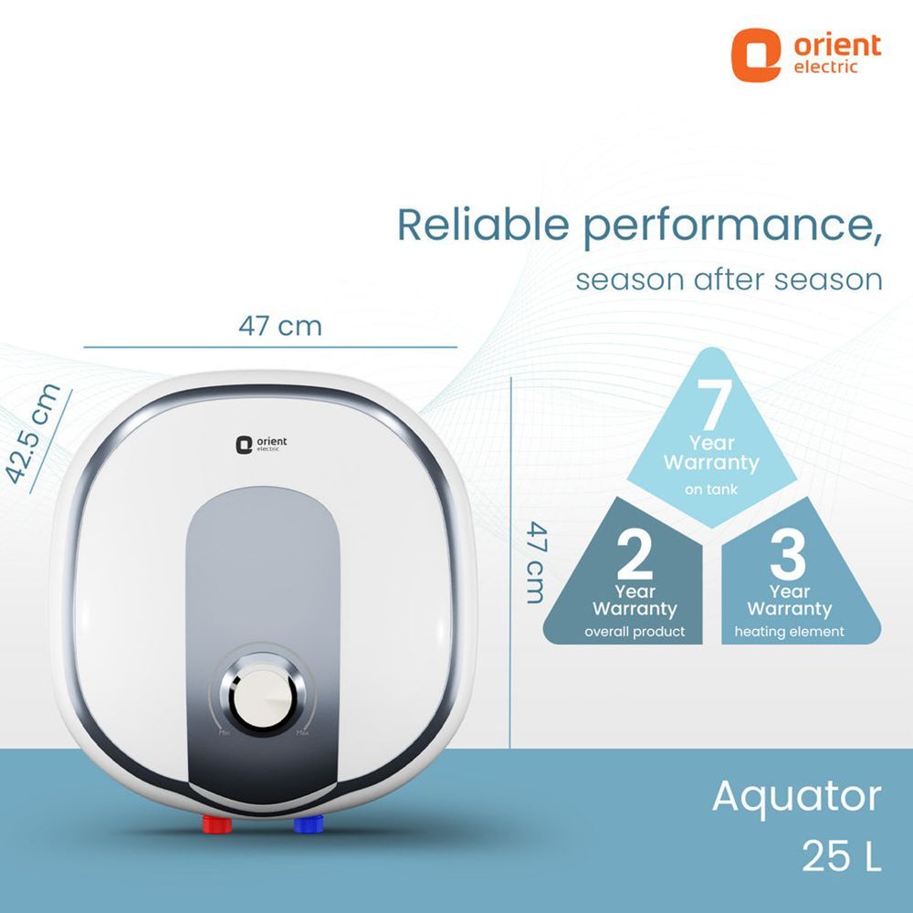 Orient Aquator 25 Litre 5 Star Vertical Storage Geyser with Whirlflow Technology (White)_12