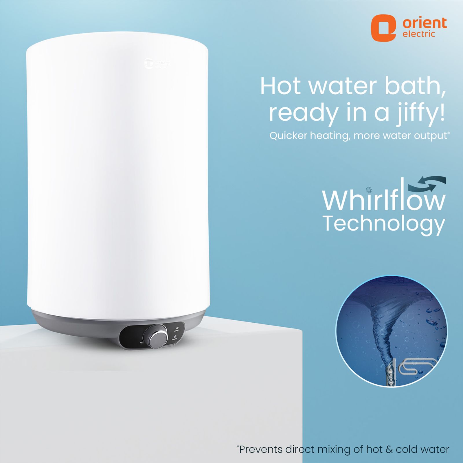 Orient Aquanova 15 Litre 5 Star Vertical Storage Geyser with Whirlflow Technology (White)_7