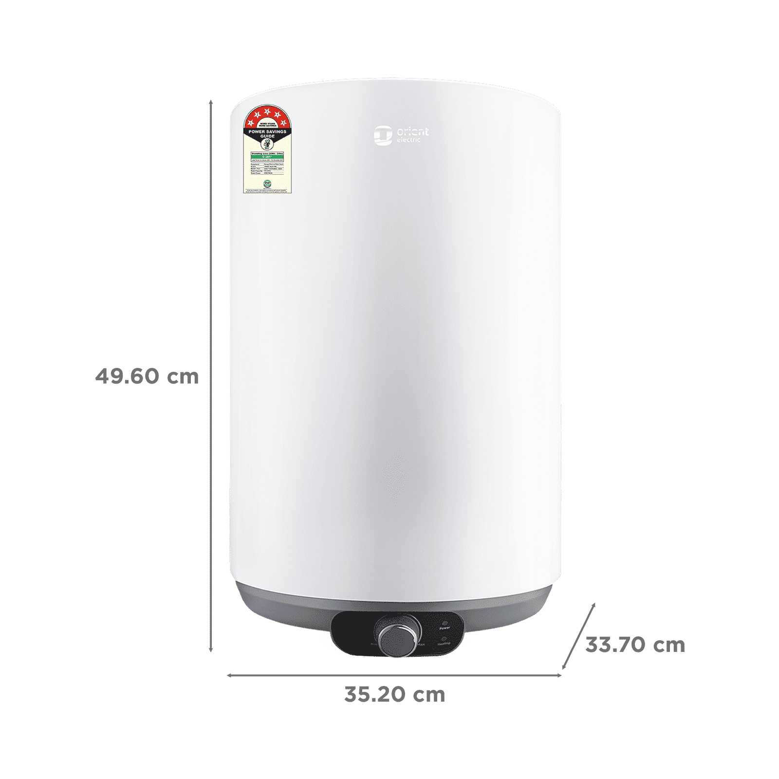 Orient Aquanova 15 Litre 5 Star Vertical Storage Geyser with Whirlflow Technology (White)_2