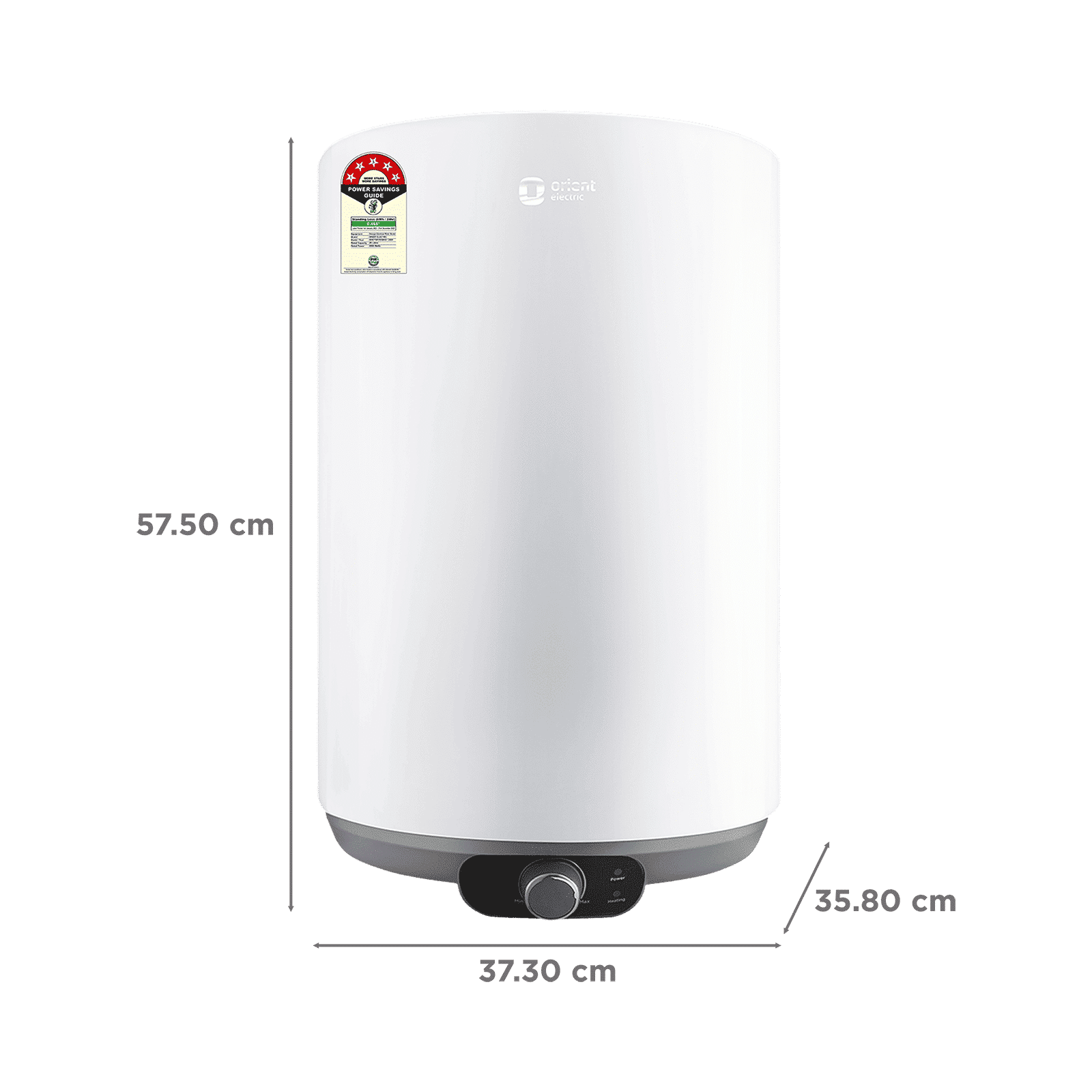 Orient Aquanova 25 Litre 5 Star Vertical Storage Geyser with Whirlflow Technology (White)_2