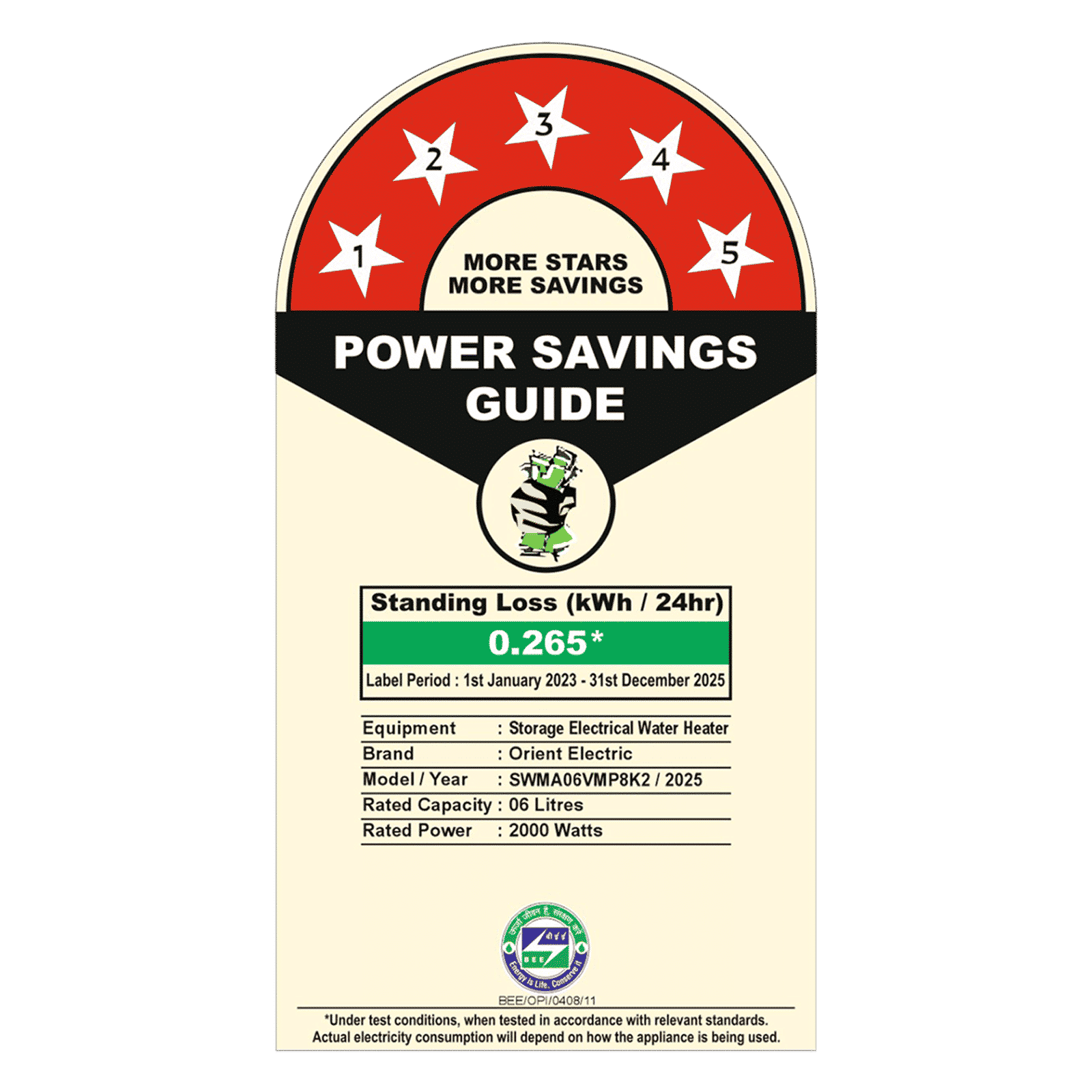 Orient Maverick 6 Litres 5 Star Vertical Storage Geyser with Longer Heat Retention (Grey)_8