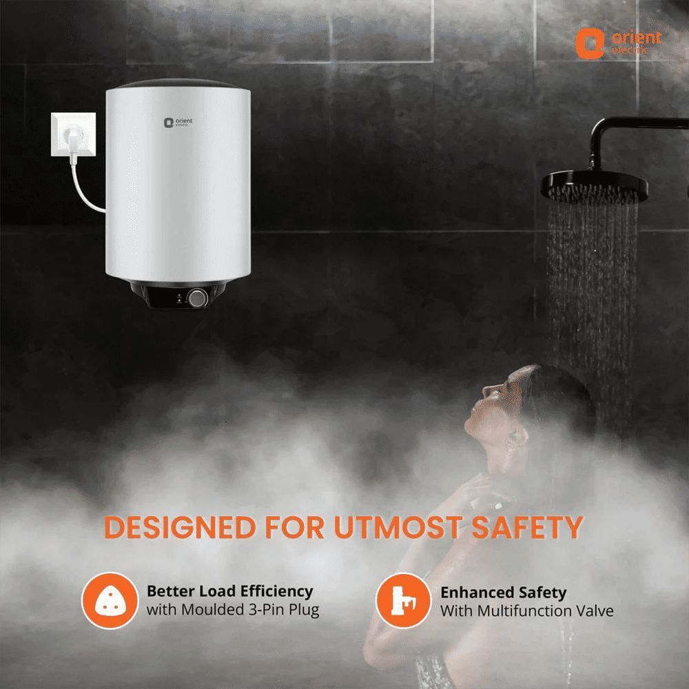 Orient Maverick 6 Litres 5 Star Vertical Storage Geyser with Longer Heat Retention (Grey)_10